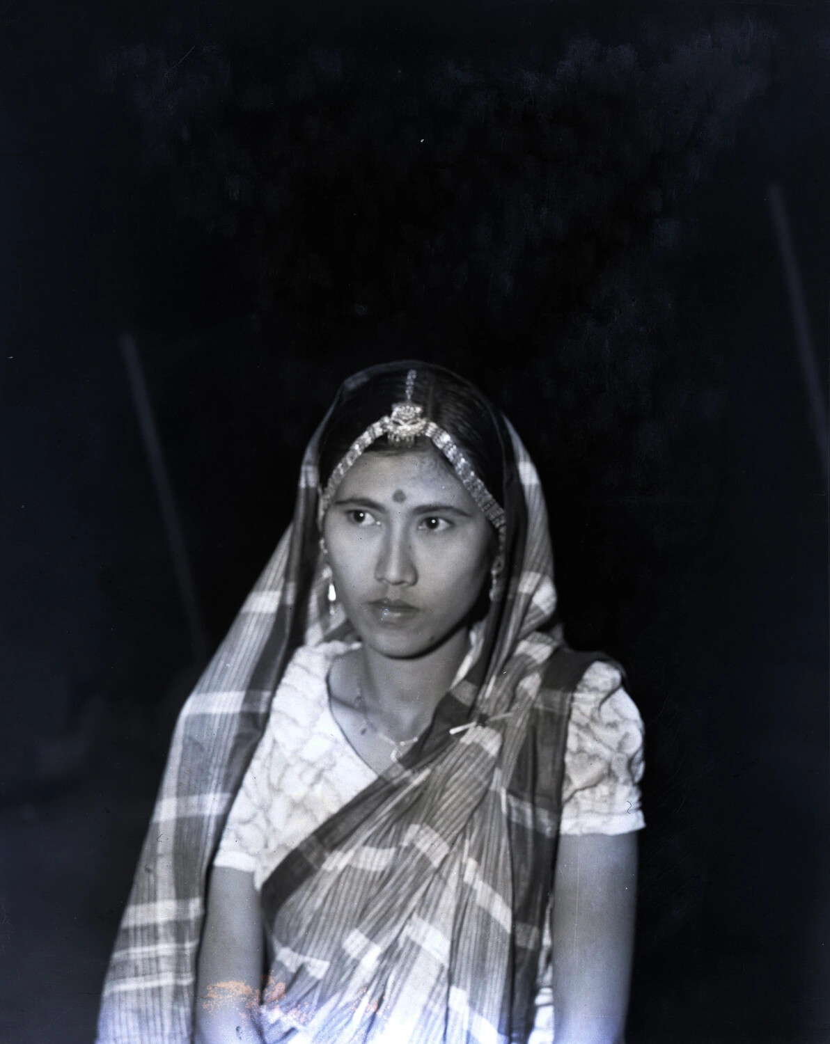 Portrait of a Young Woman in Traditional Dress, Dinjan, Assam, India, WWII Era