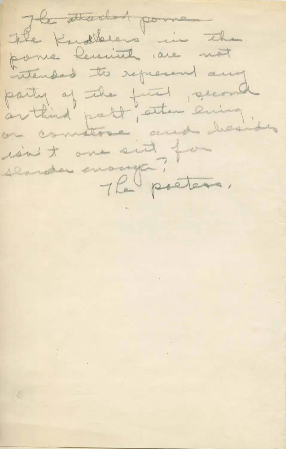 Handwritten Mock-Legal Disclaimer for 'An Ode To Mama Dietz,' Navy V-5 Photo Album