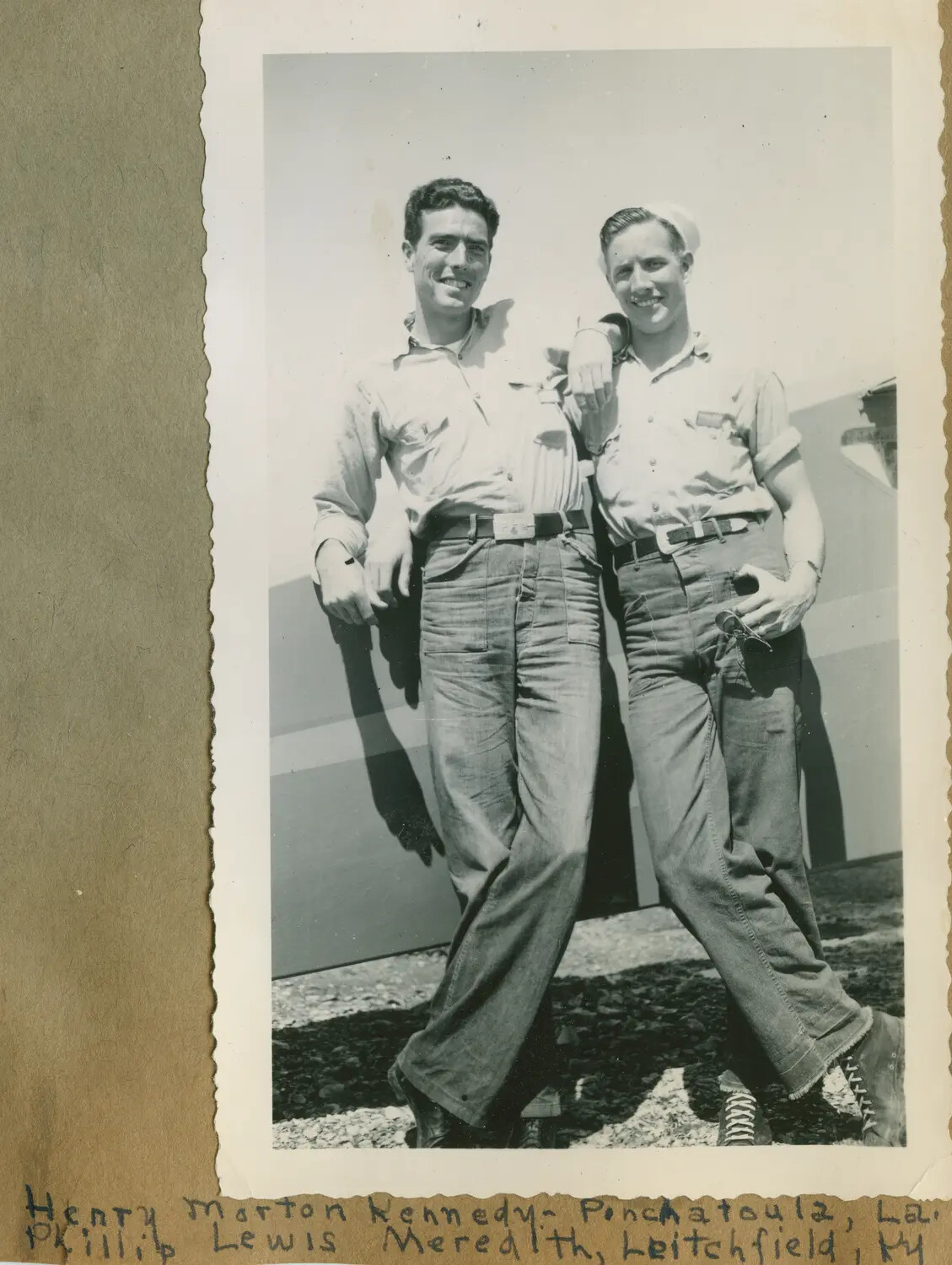 Naval Aviation Cadets Henry Kennedy and Phillip Meredith on the Flight Line