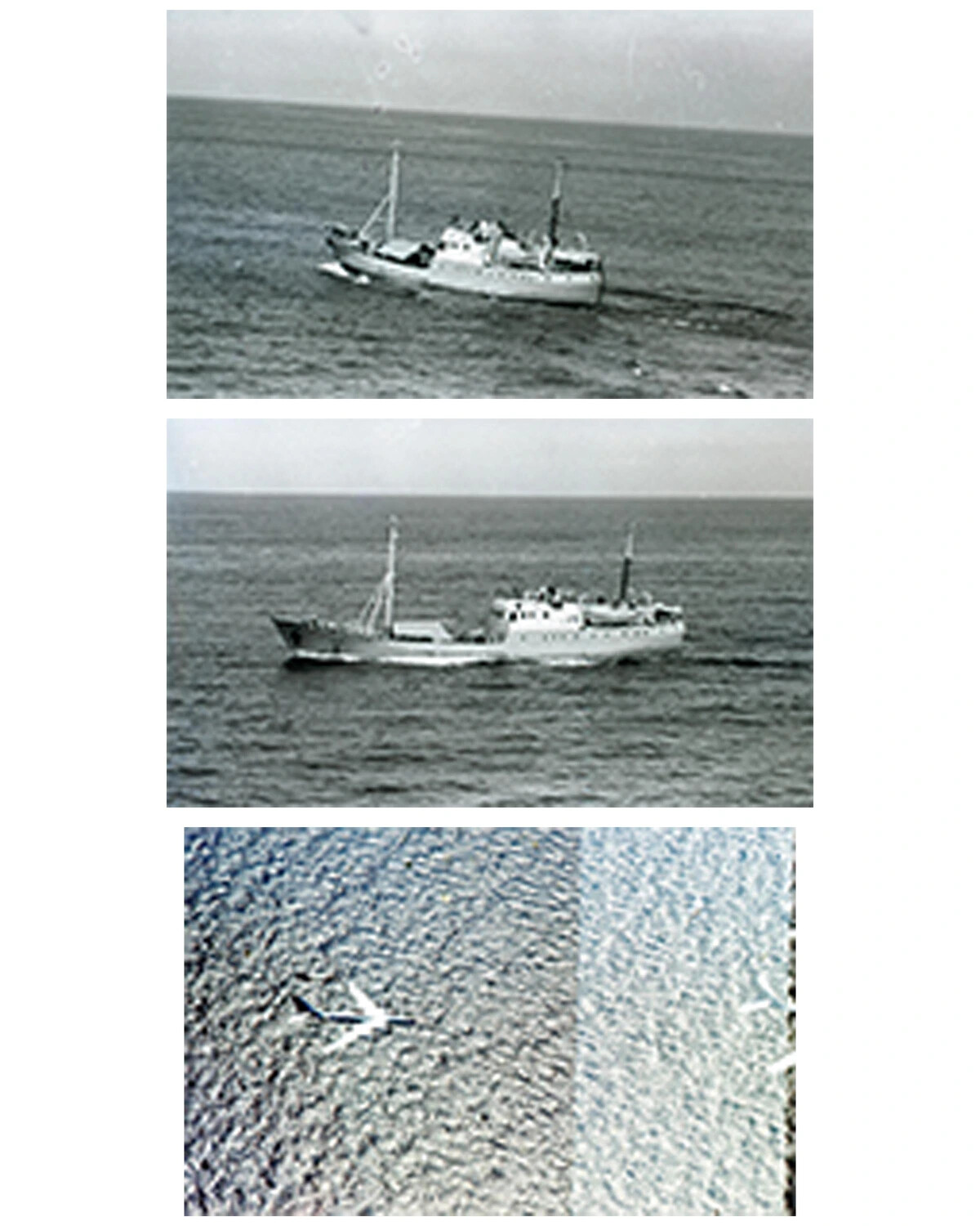 Aerial Surveillance of Merchant Vessel and Ocean Surface, USS Ticonderoga Collection