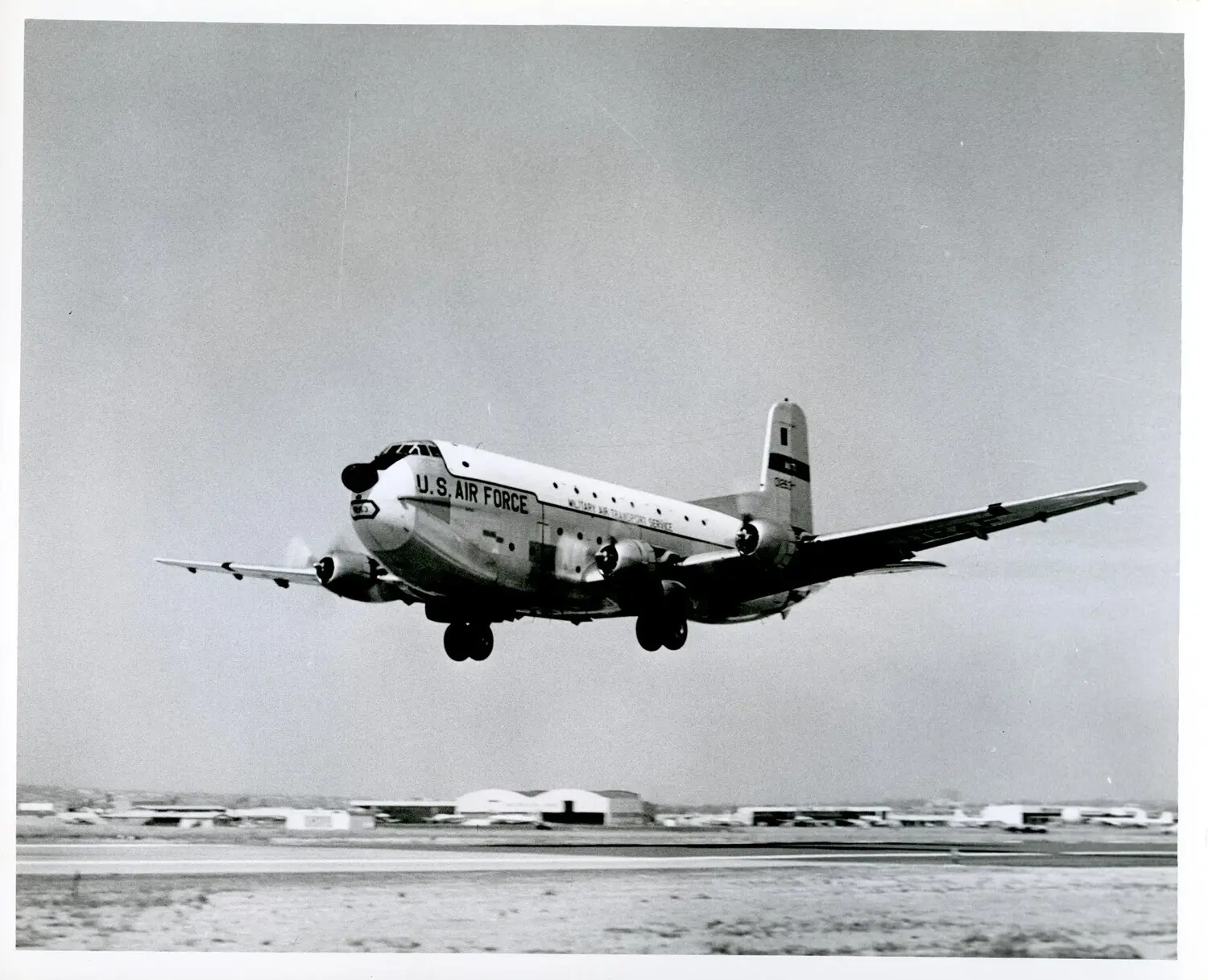 Douglas C-124 Globemaster II Taking Off, U.S. Air Force Military Air Transport Service