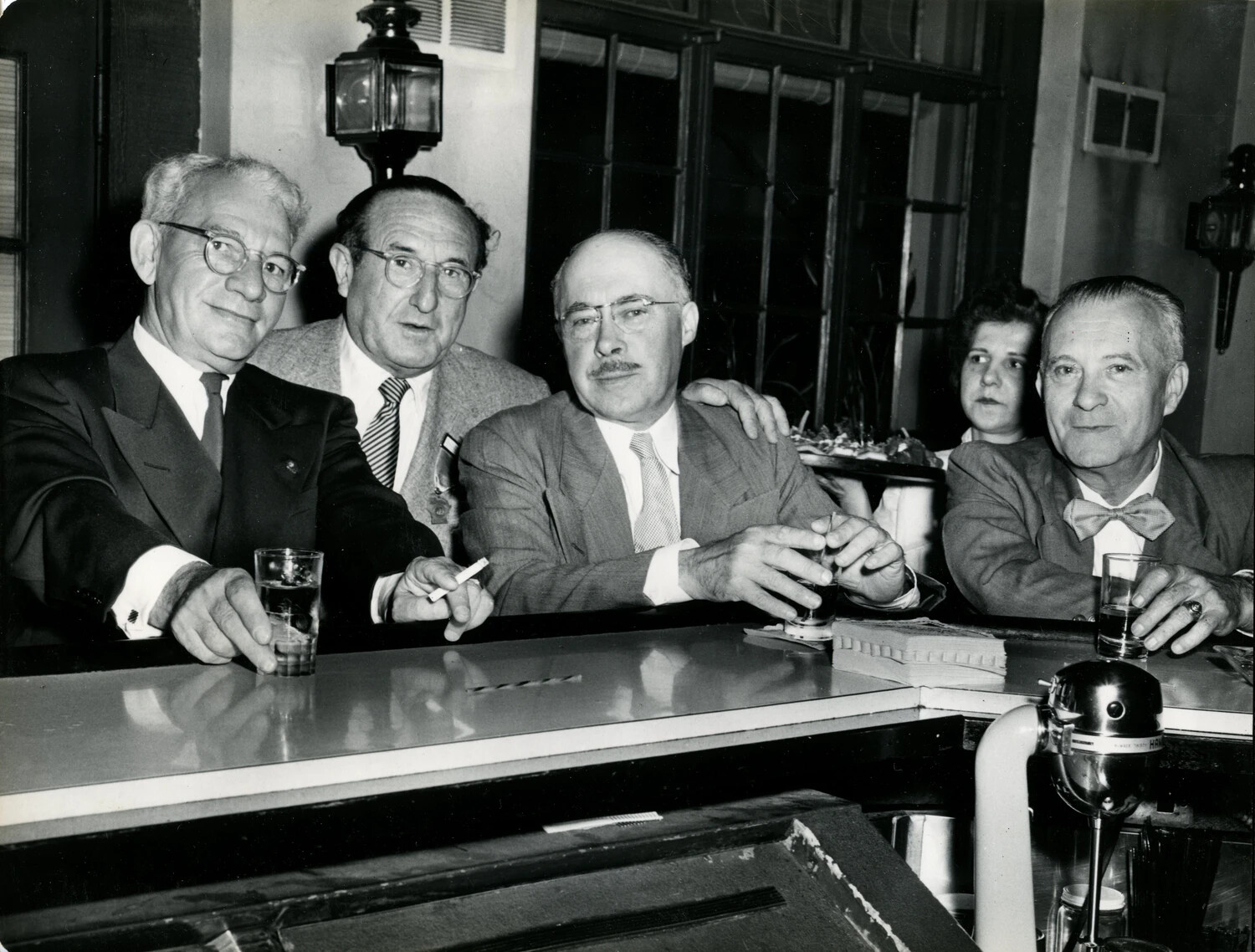 Gathering at the Bar, Wainwright Social Album, circa 1949