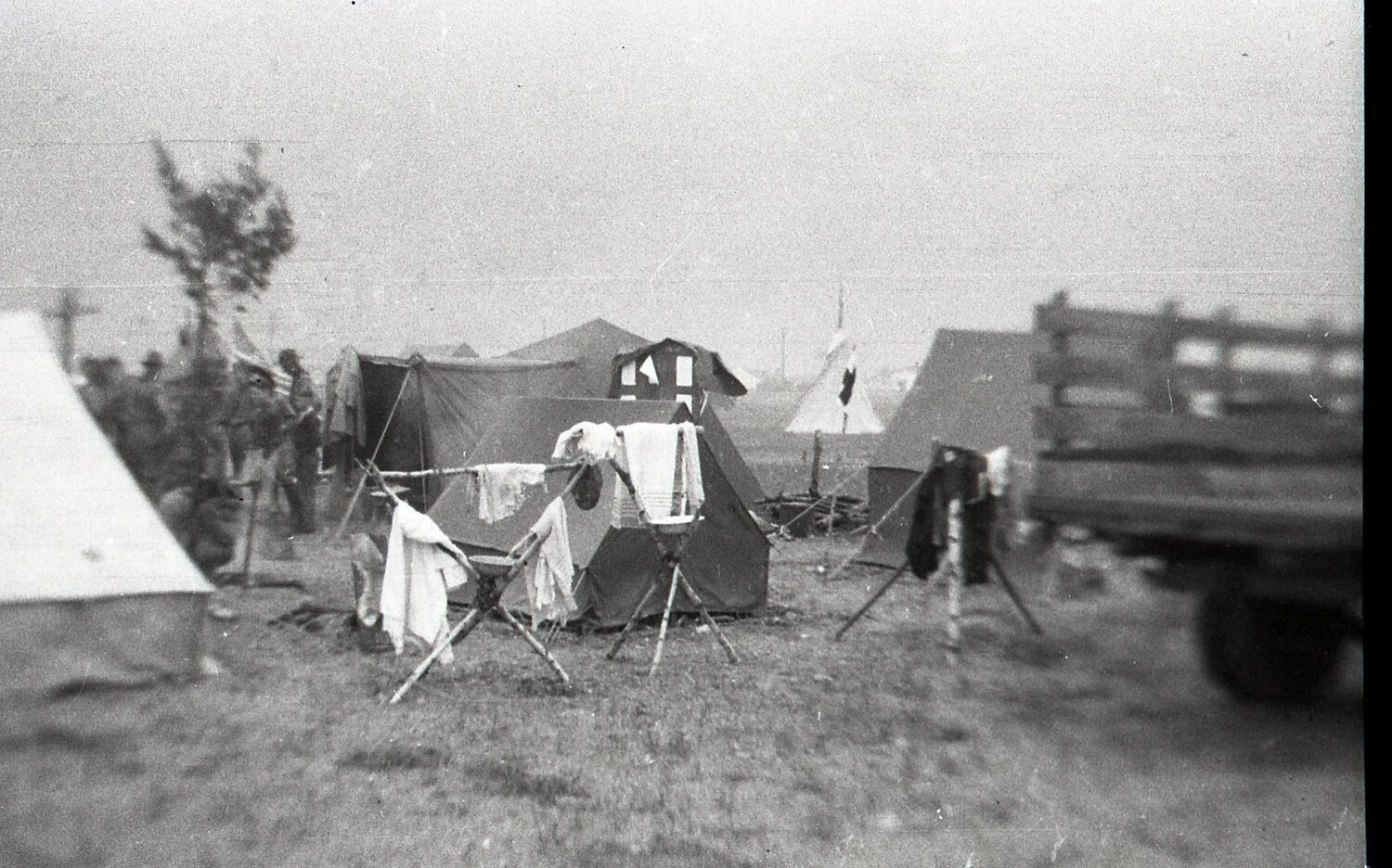 Stateside Army Training Camp Tent Bivouac, WWII Negatives Collection
