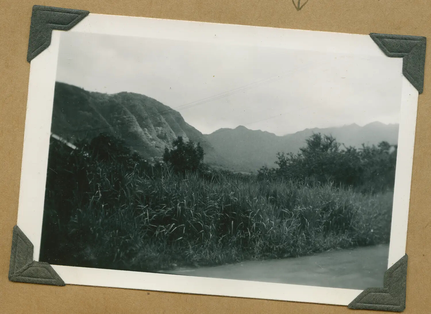 Mountain Landscape, Oahu, Hawaii, WWII Era