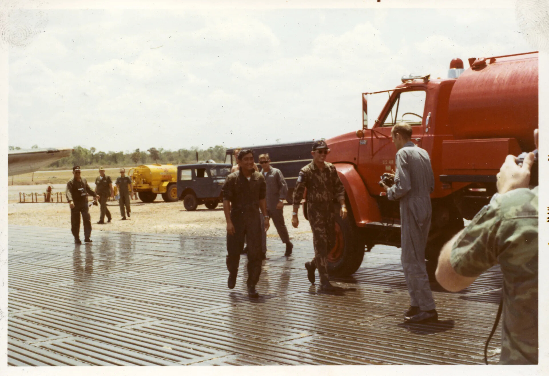Wetting-Down Ceremony on the Flight Line, Nakhon Phanom RTAFB, Vietnam War Era