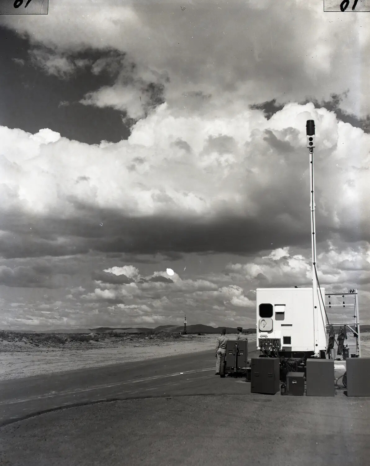 Mobile Optical Tracking Station and Range Personnel, Missile Test Range
