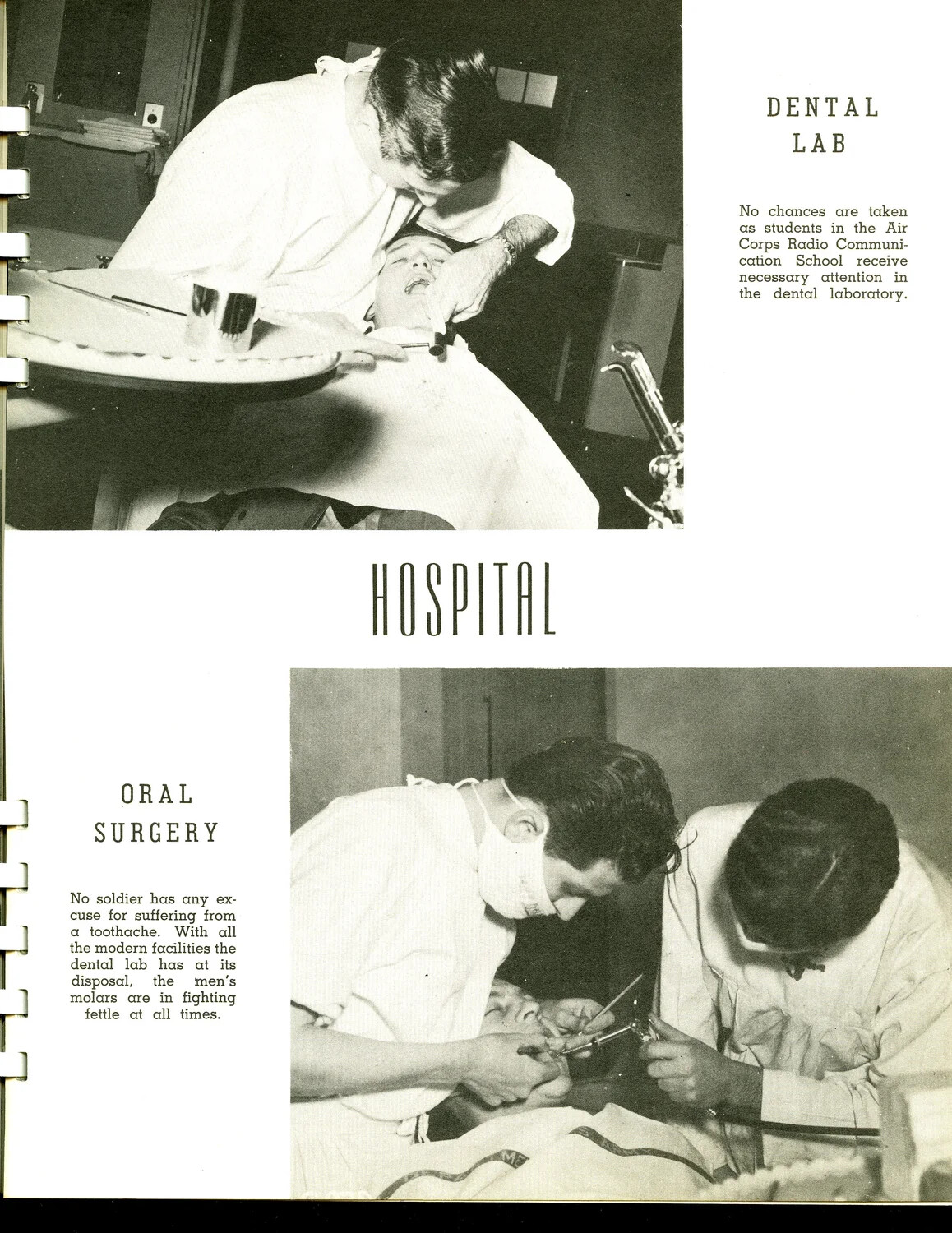Scott Field Book, Part 1 - 'Dental Lab' and 'Oral Surgery' Hospital Section Spread
