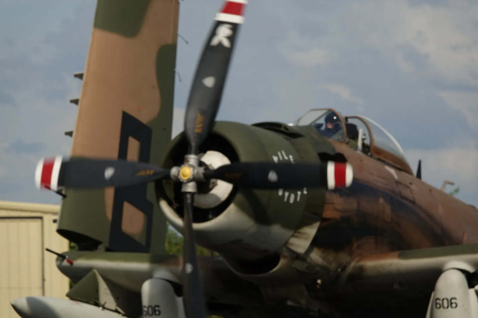 A-1 Skyraider 'Wiley Coyote' — Spinning Propeller Close-Up, Third Frame