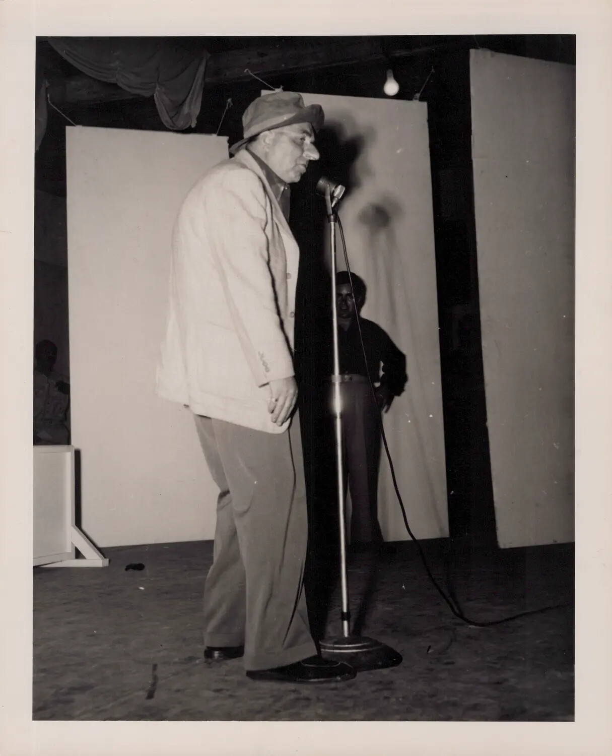 Comedian Performing Comic Routine, WWII Era Variety Show