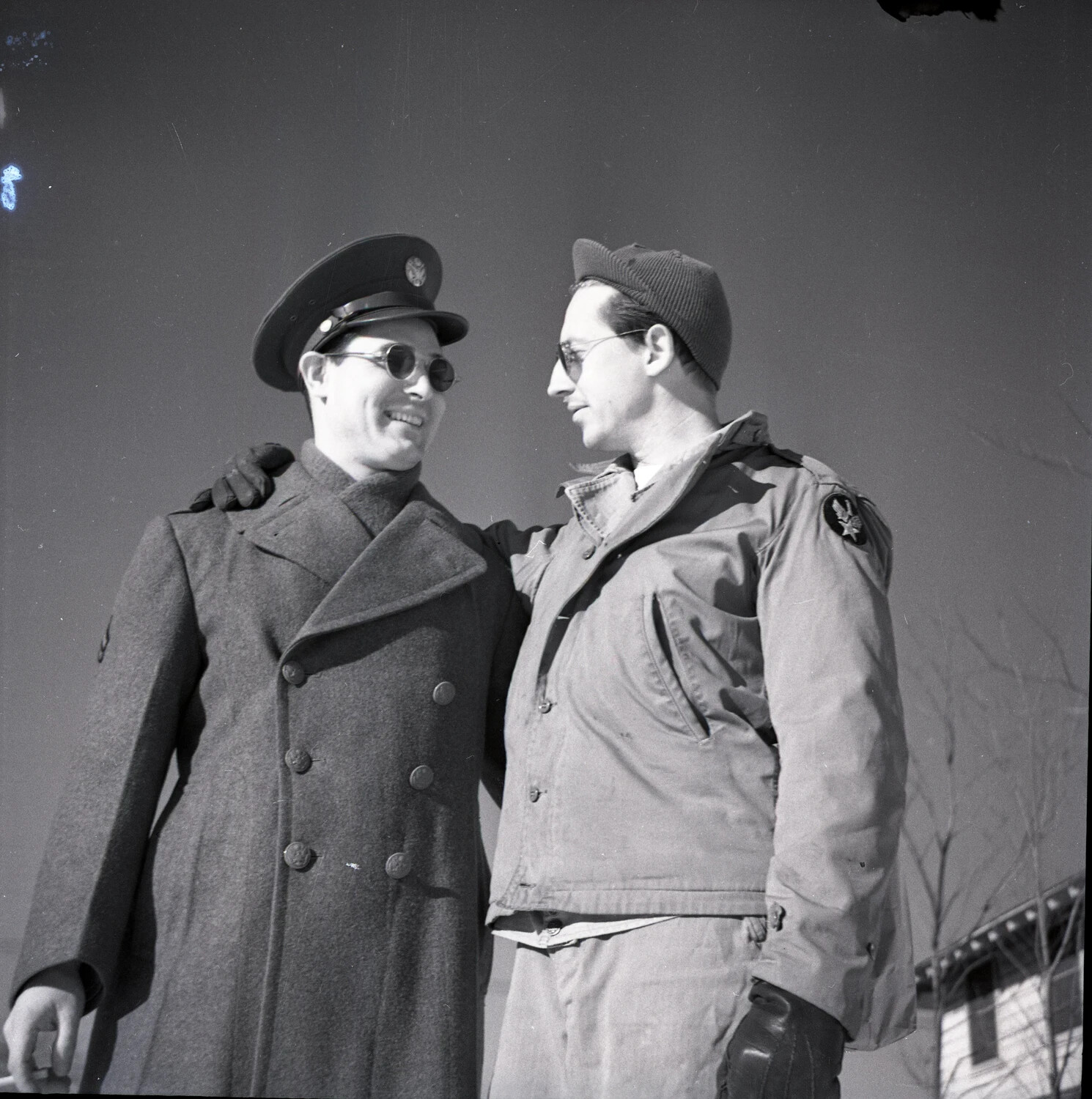 Two Airmen in Winter Dress, Cold-Weather Portrait