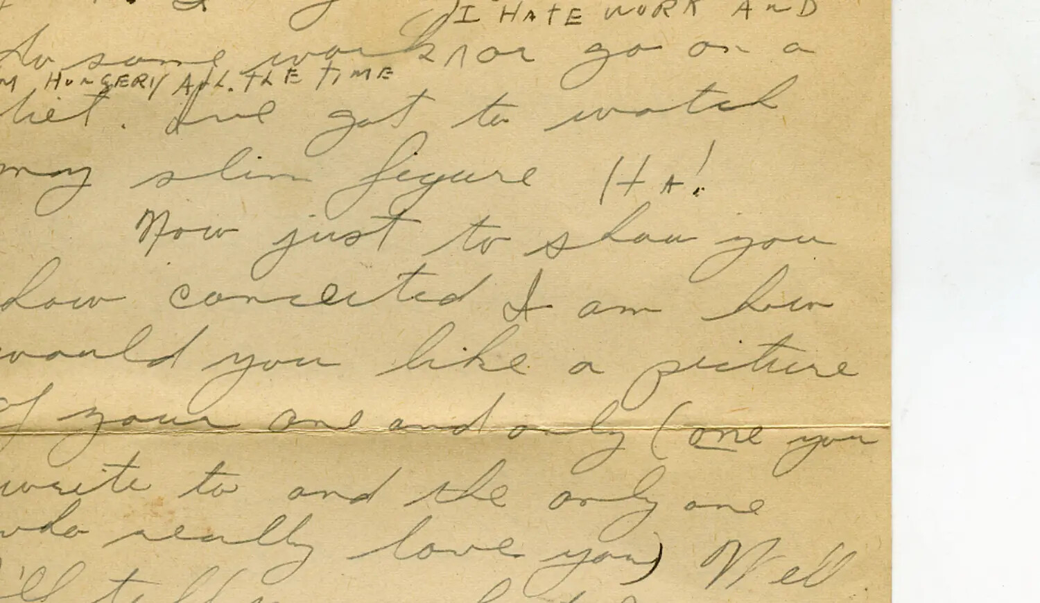 Handwritten Personal Letter Page, WWII-Era Correspondence (Moon/Sammie Collection)