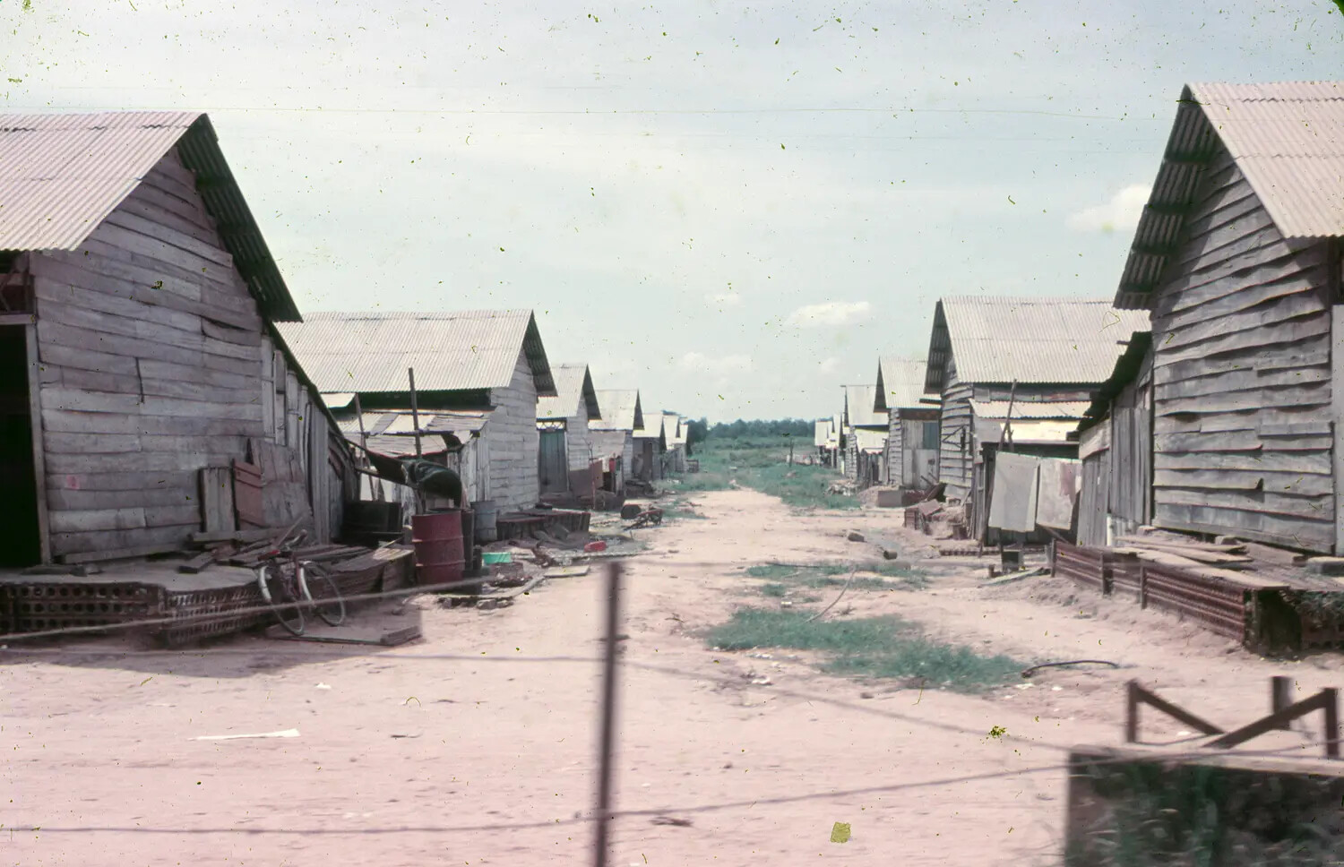 Vietnamese Village Street with Wood-Frame Housing, circa 1965 (3rd Tactical Fighter Wing Collection)