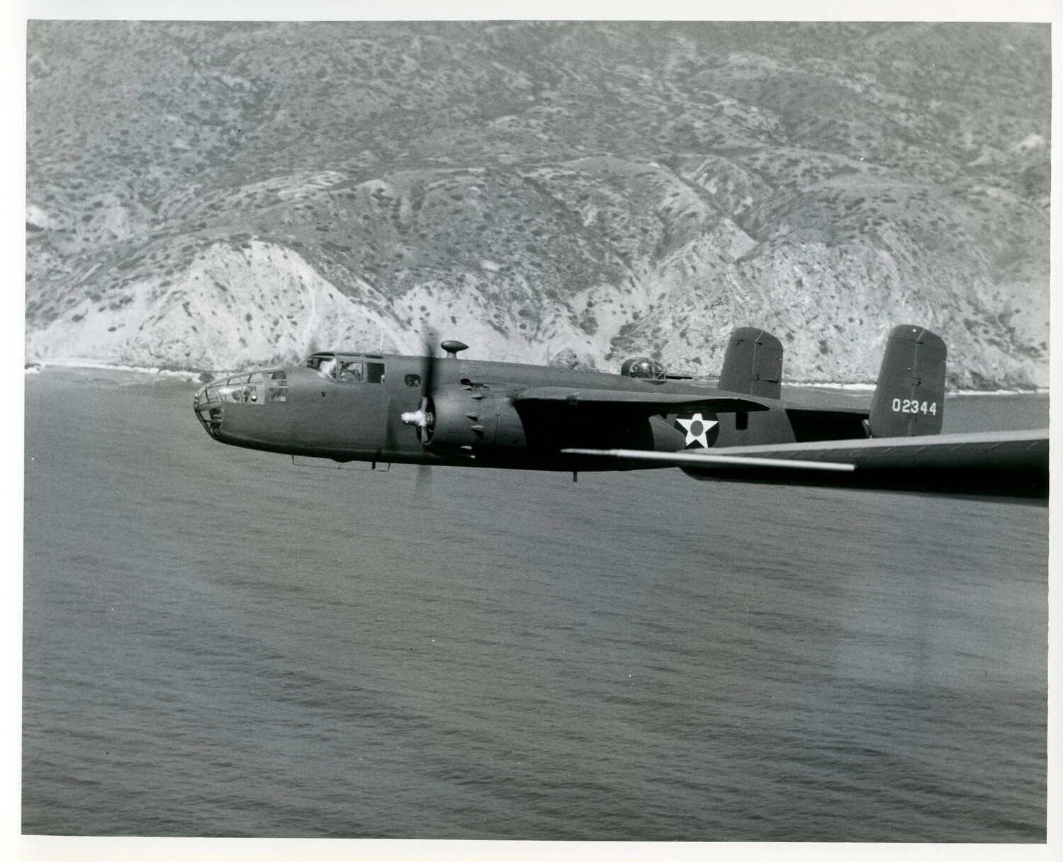 B-25 Mitchell Medium Bomber in Coastal Flight