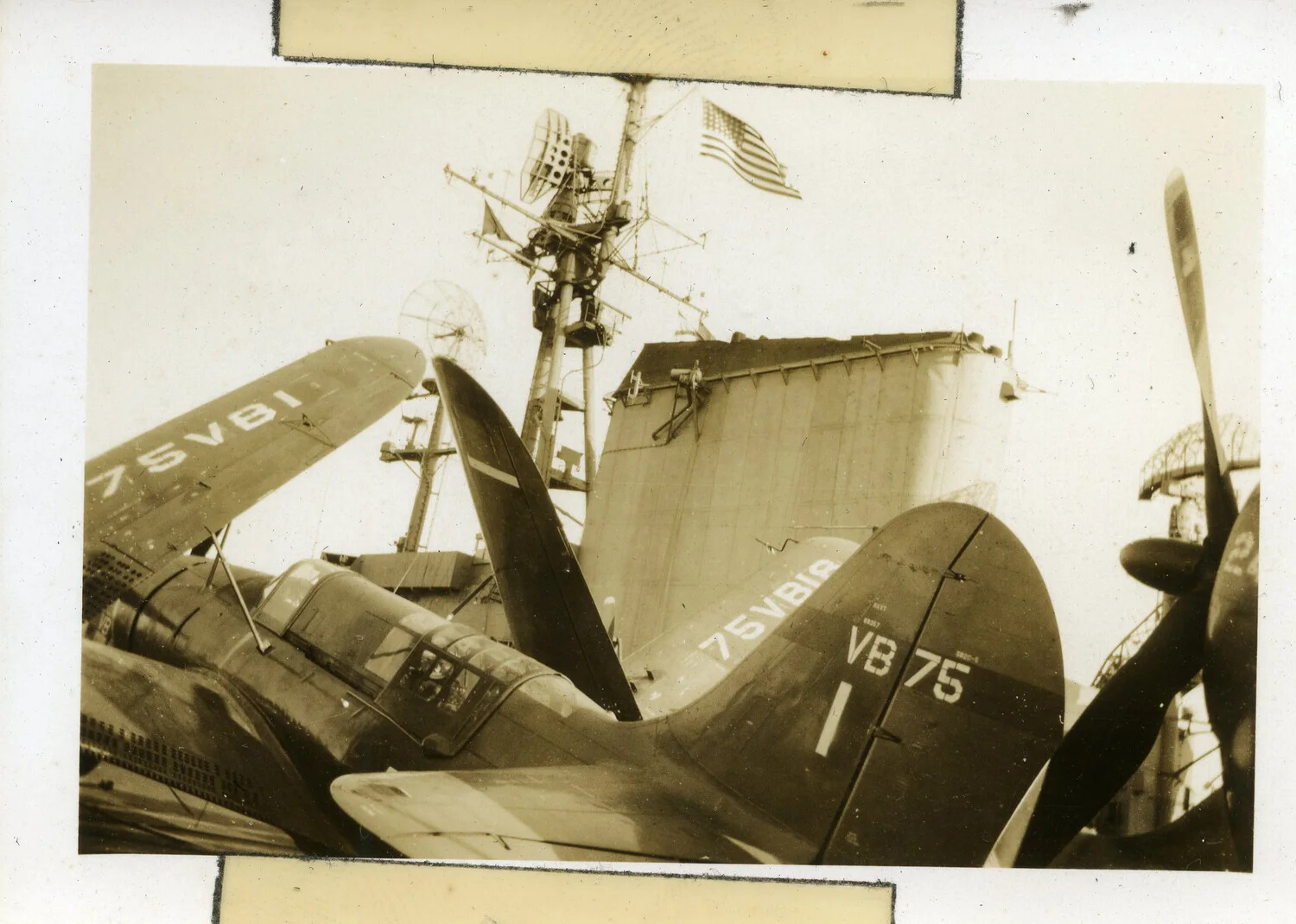 Carrier-Based Bombing Squadron VB-75 Aircraft on Deck, USS Franklin D. Roosevelt (CVB-42)