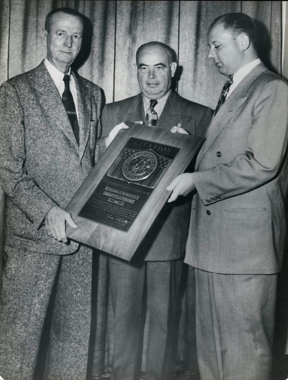 General Jonathan Wainwright at Disabled American Veterans Citation Presentation, 1949