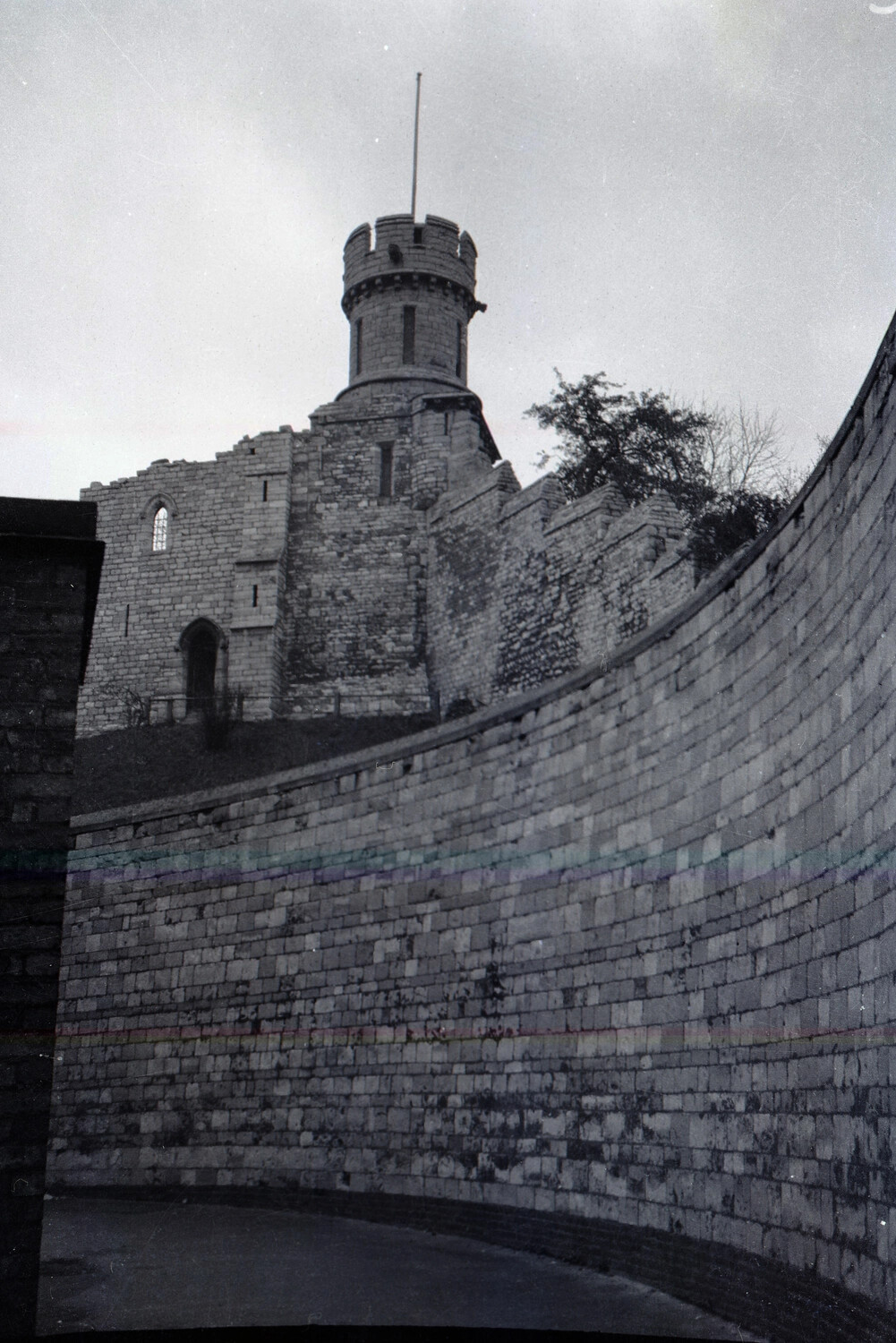 Lincoln Castle Curtain Wall and Tower, Lincoln, England, WWI Era