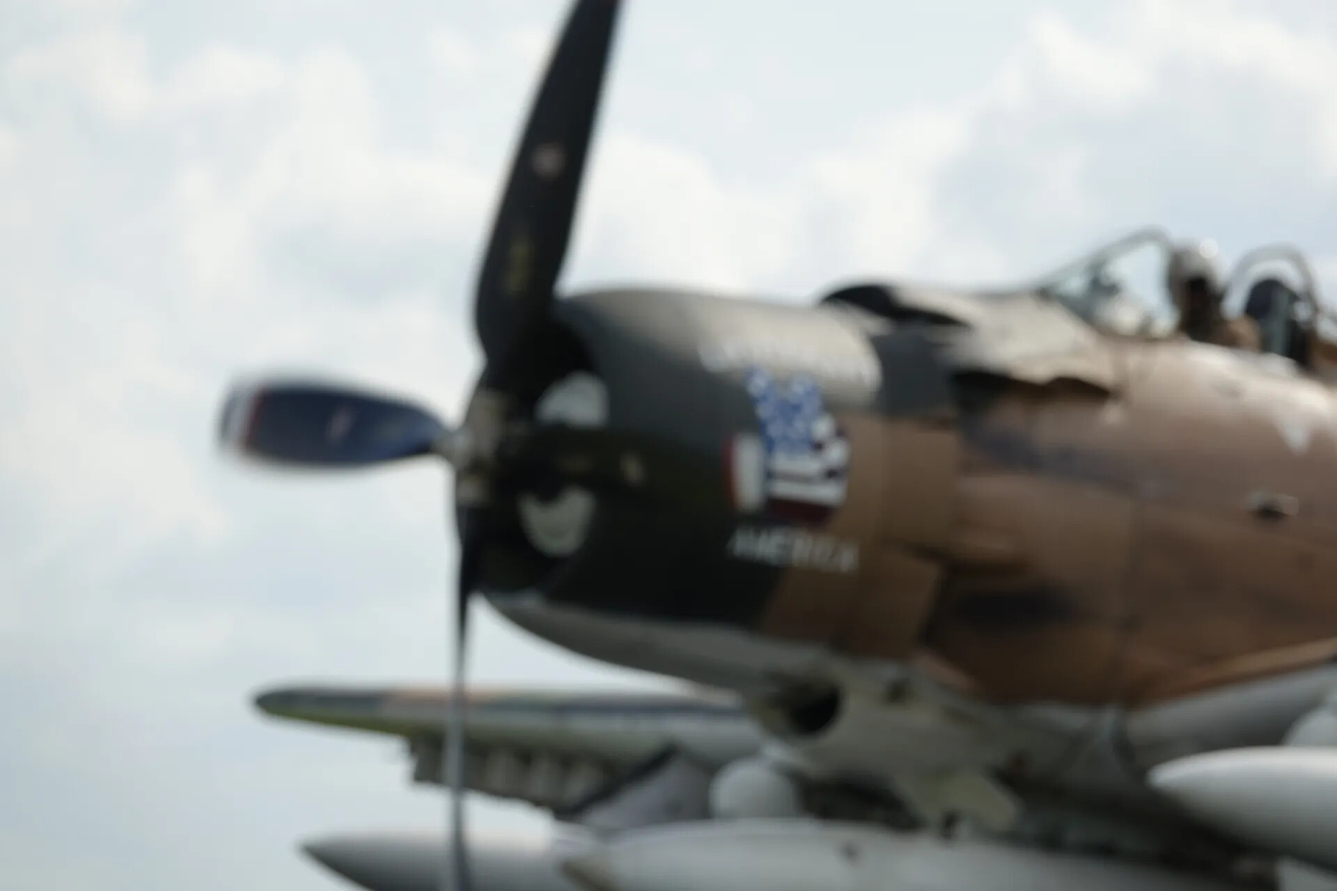 Blurred Close-Up of A-1 Skyraider 'Lieutenant America' Nose Art, May 2019 Event