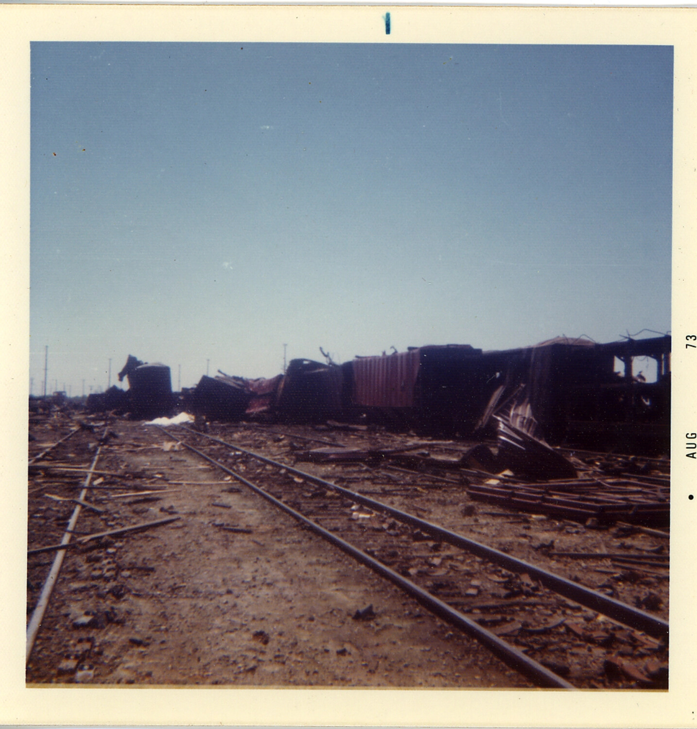 Aftermath of the Roseville Yard Explosion, Roseville, California, 1973