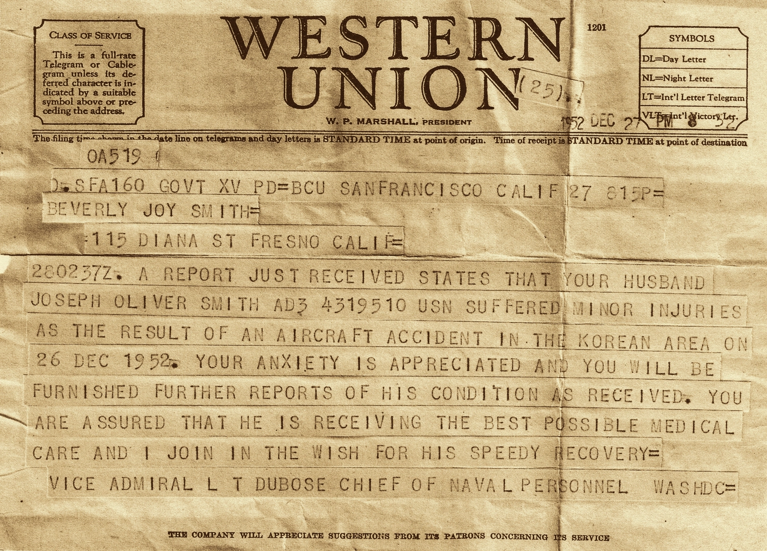 joe telegrams