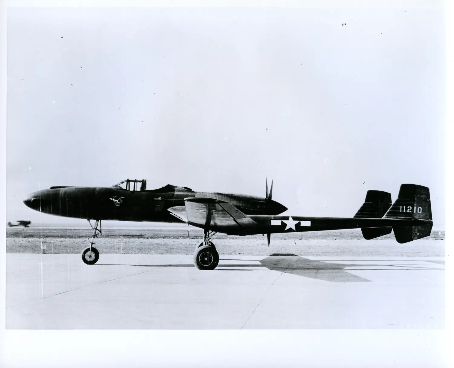 Northrop P-61 Black Widow Night Fighter, Ground Profile View, Tail Number 11210