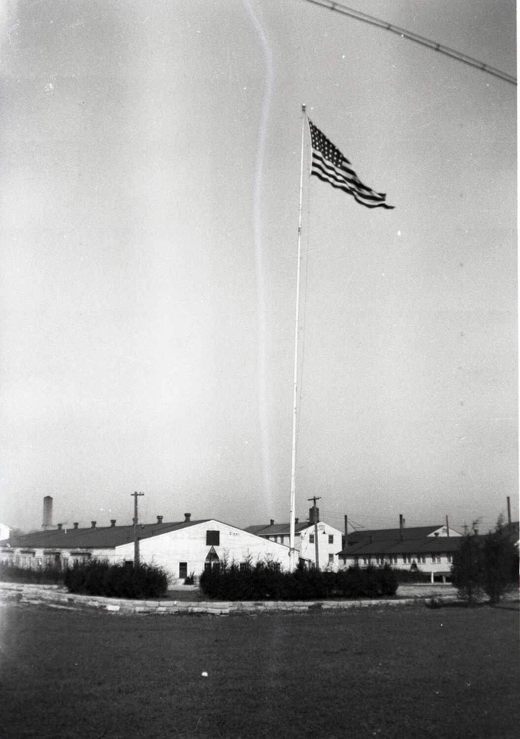 American Flag Flying Over Fort Knox Post Buildings