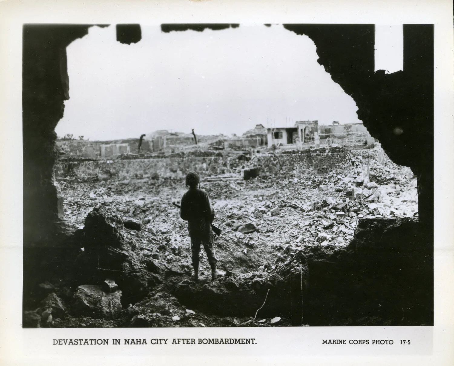 Devastation in Naha City After Bombardment, Marine Corps Photo 17-5, Battle of Okinawa