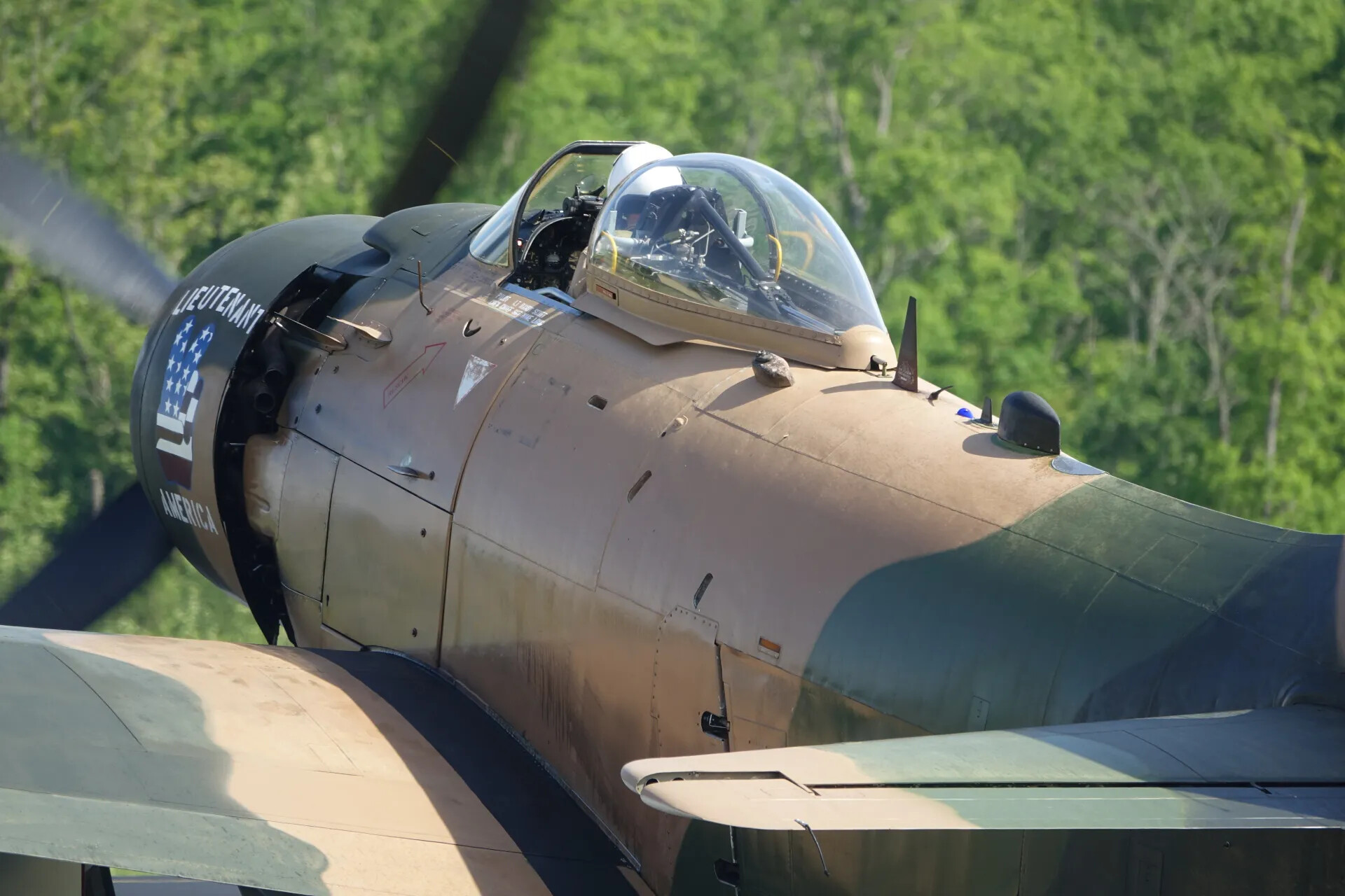 Douglas A-1 Skyraider Nose Art 'Lieutenant... America' and Open Cockpit, May 2019 Event (Sequence Frame)