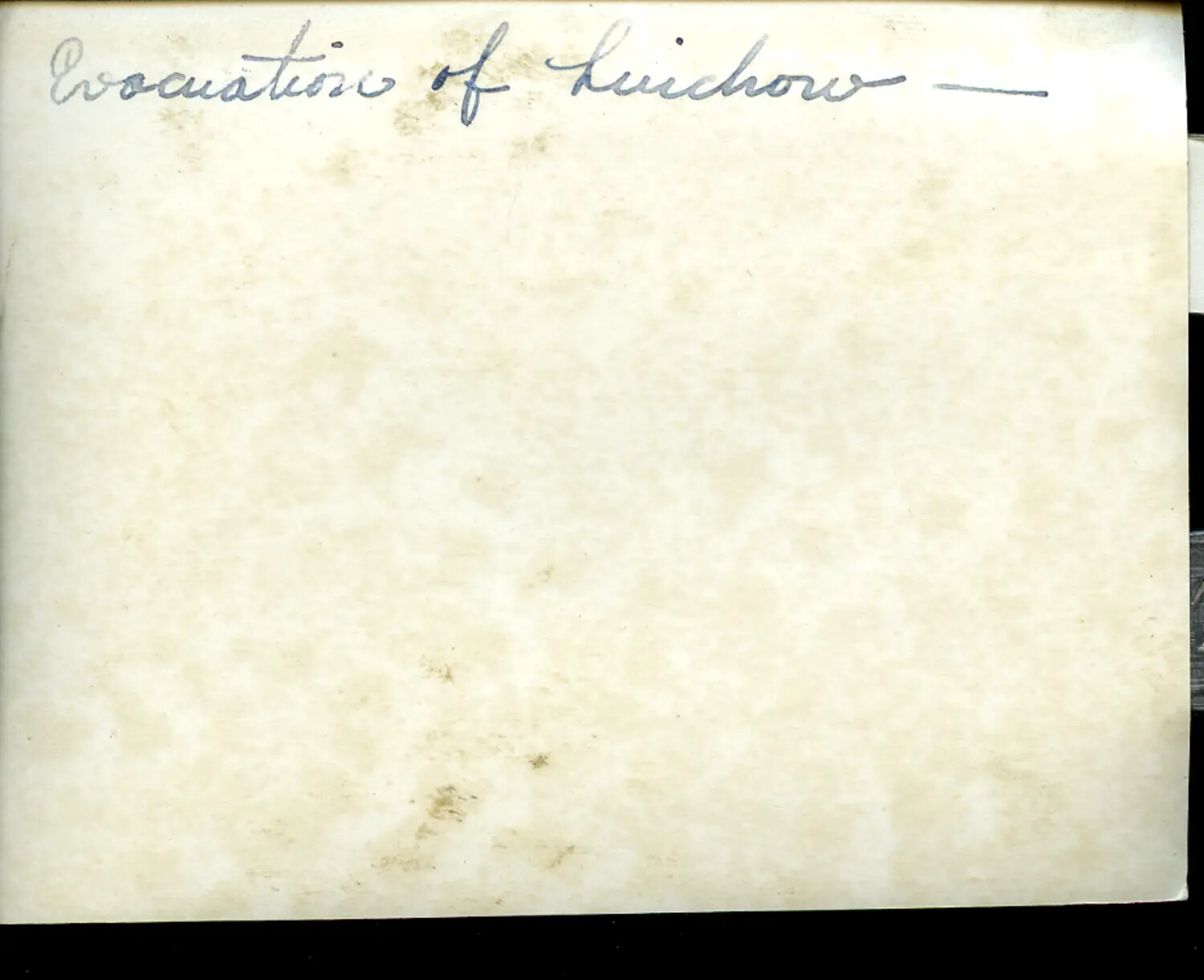 Photo Verso with Handwritten Caption 'Evacuation of Luichow,' China-Burma-India Theater, WWII