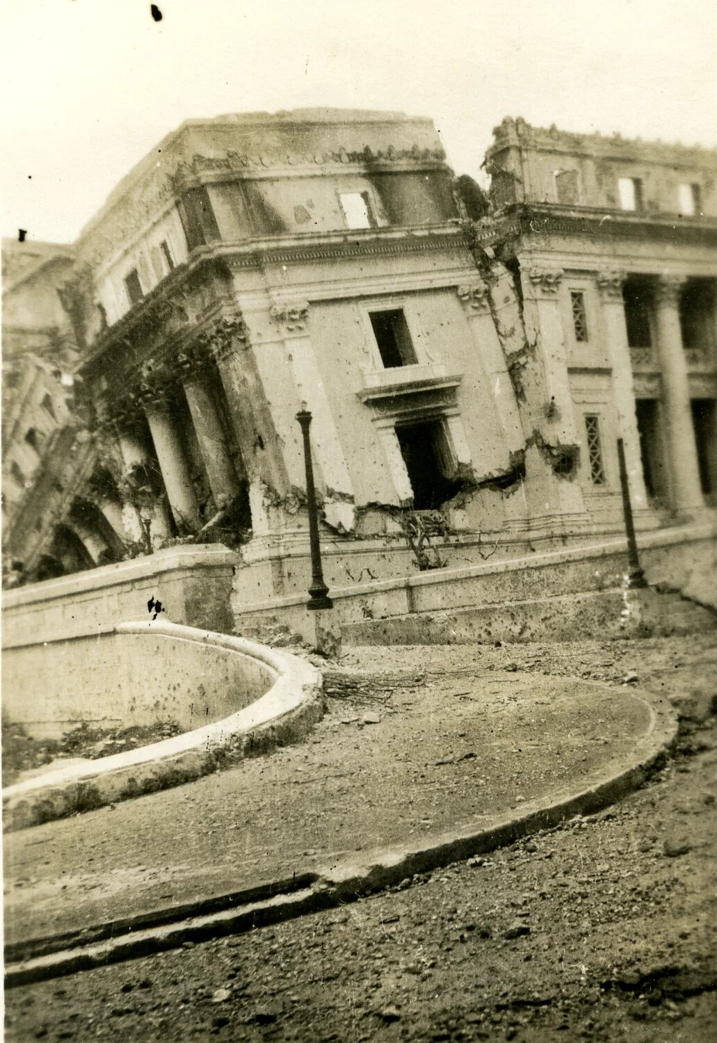 Collapsed Neoclassical Government Building, Manila, Aftermath of the Battle of Manila, WWII Photo Album