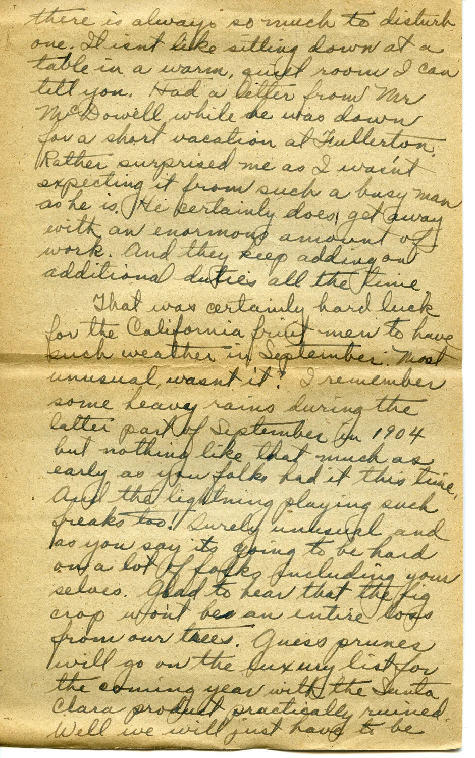 Handwritten WWI-Era Letter, Page J, Letter 20 - Willis W. Wagener Correspondence