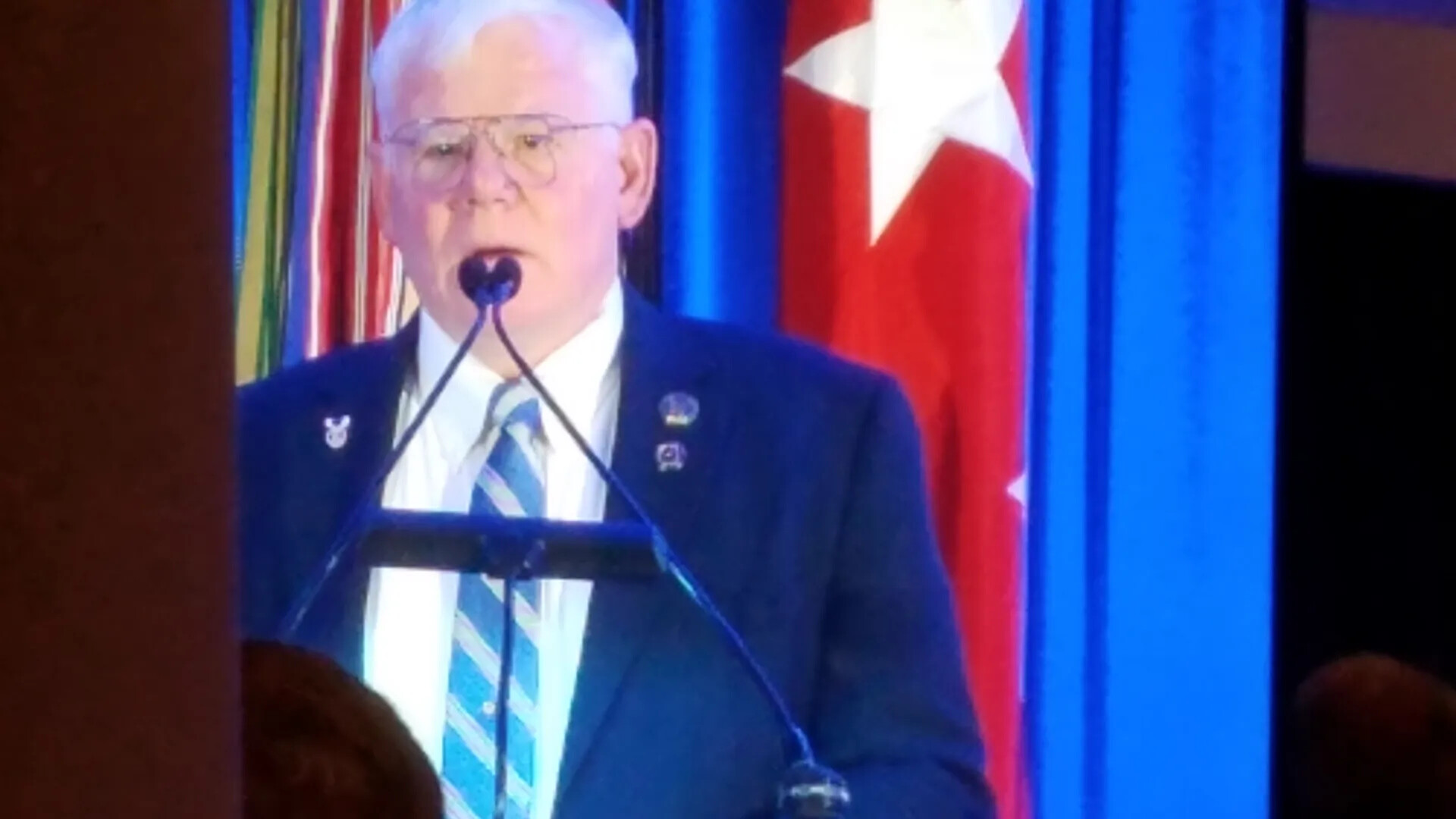 Speaker at a Lectern, Medal of Honor Week Reception for Operation Tailwind, 22 October 2017