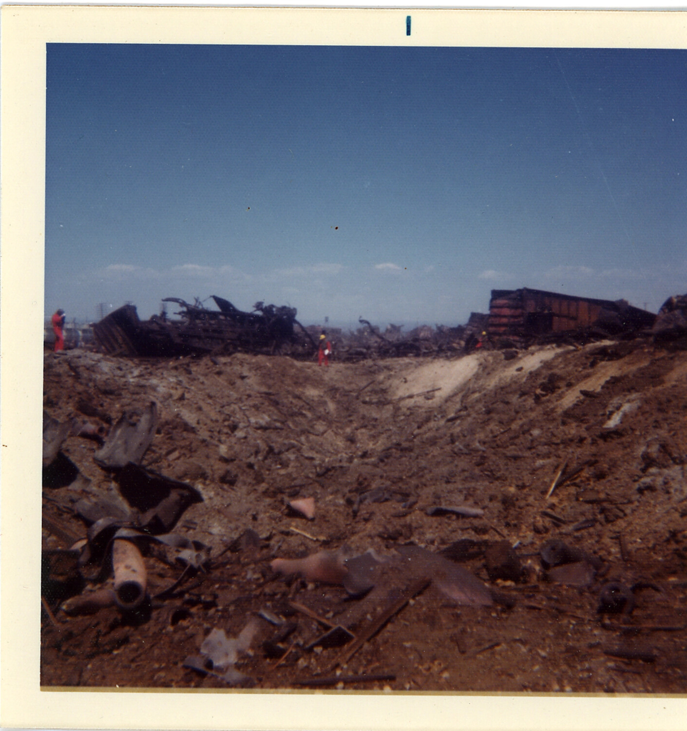 Aftermath of Roseville Rail Yard Bomb Train Explosion, 1973