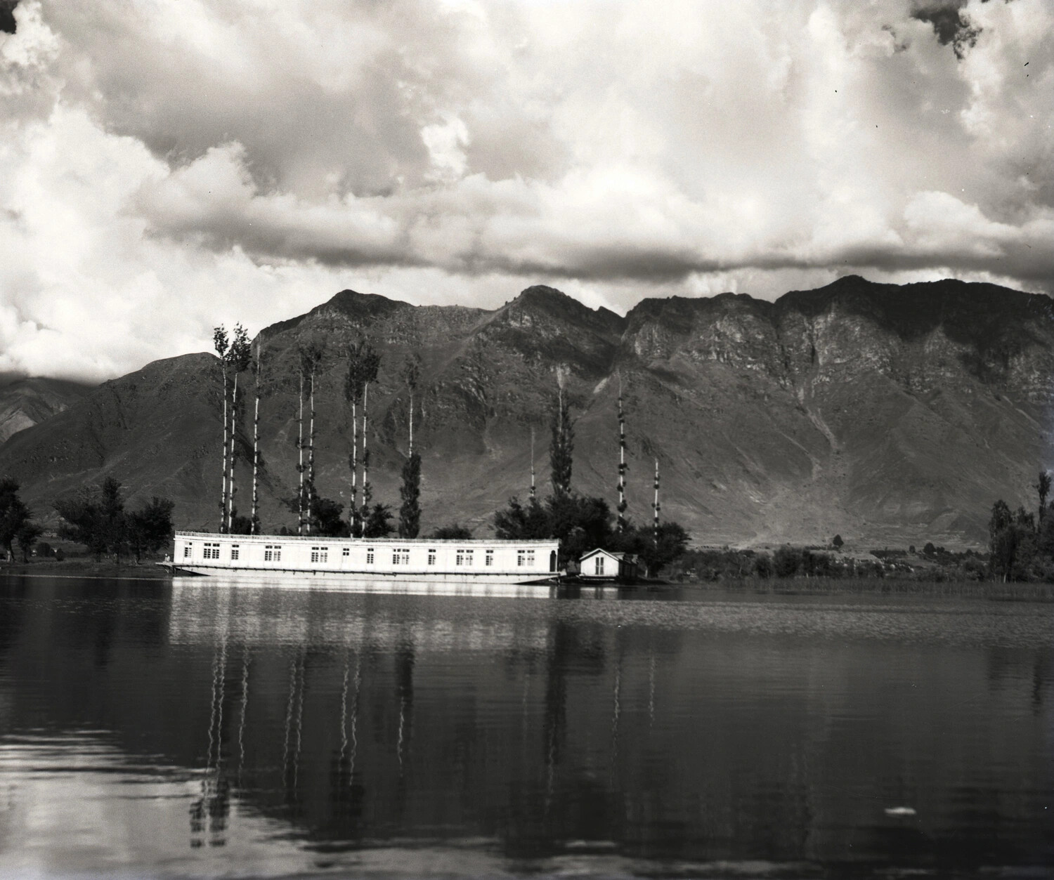 Kashmir-Style Houseboat on Mountain Lake, CBI Theater, 1944-45