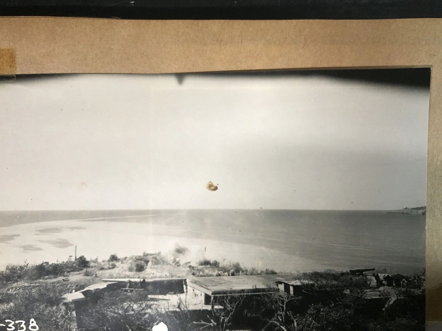 Photograph of Coastal Defense Gun Position Overlooking Bay, Pacific Theater, WWII
