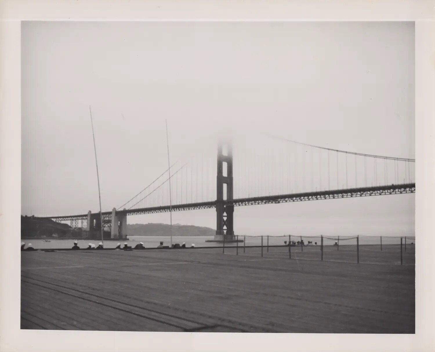 Golden Gate Bridge Viewed from Carrier Flight Deck, WWII Era