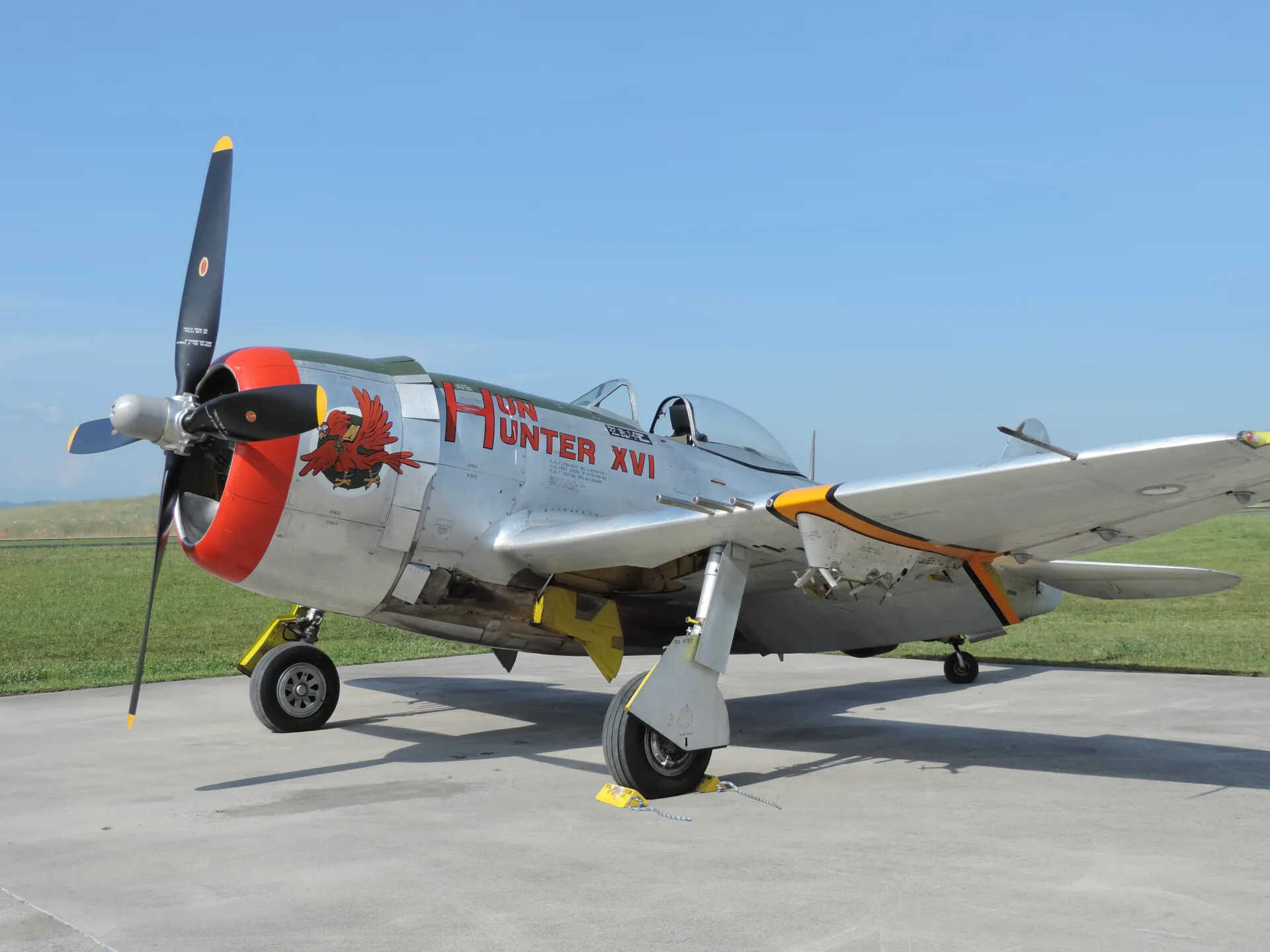 Republic P-47 Thunderbolt 'Hun Hunter XVI' on Static Display, June 2014 Airshow