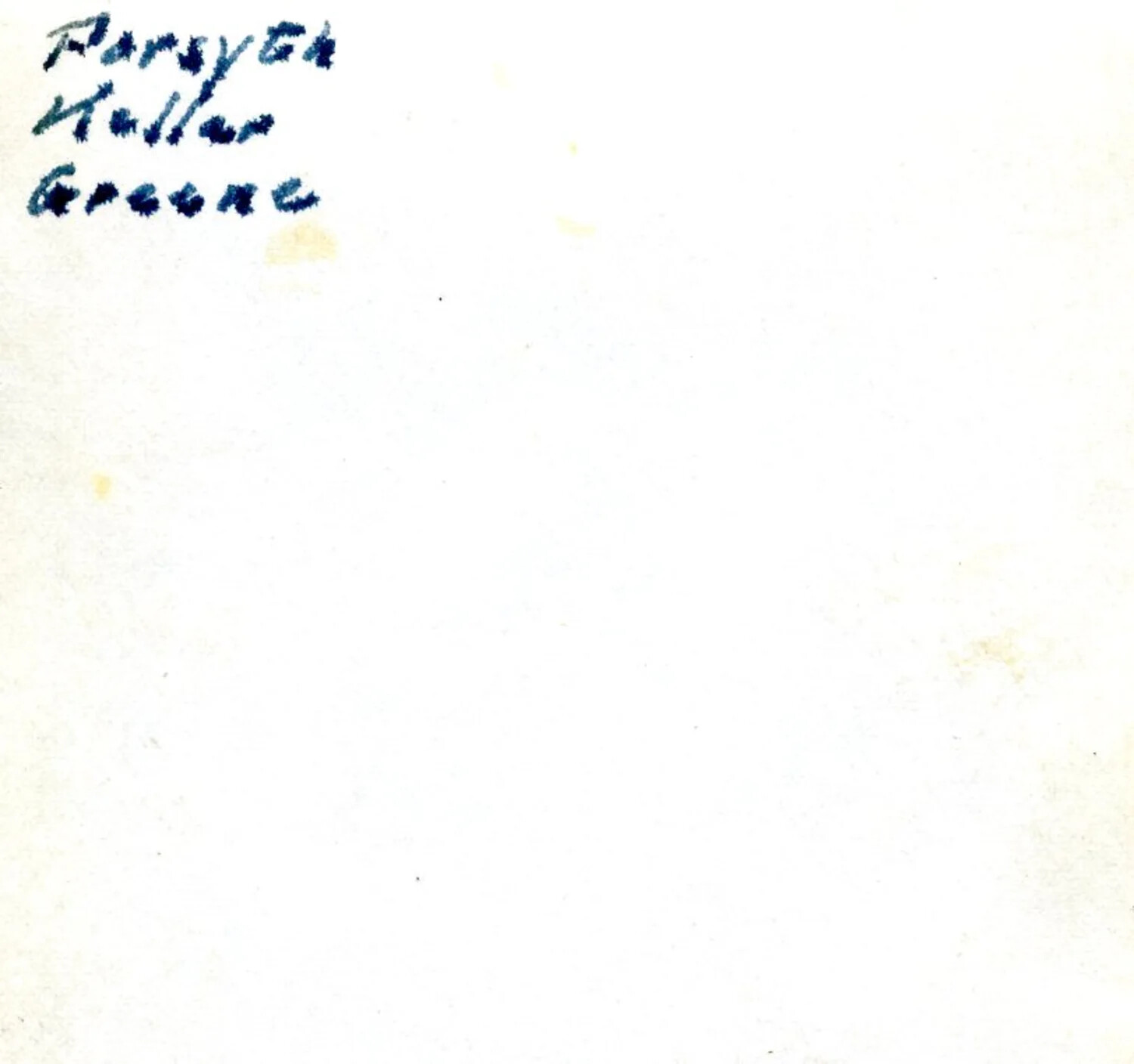 Photograph Verso with Handwritten Names, 5th Marine Division Collection, WWII