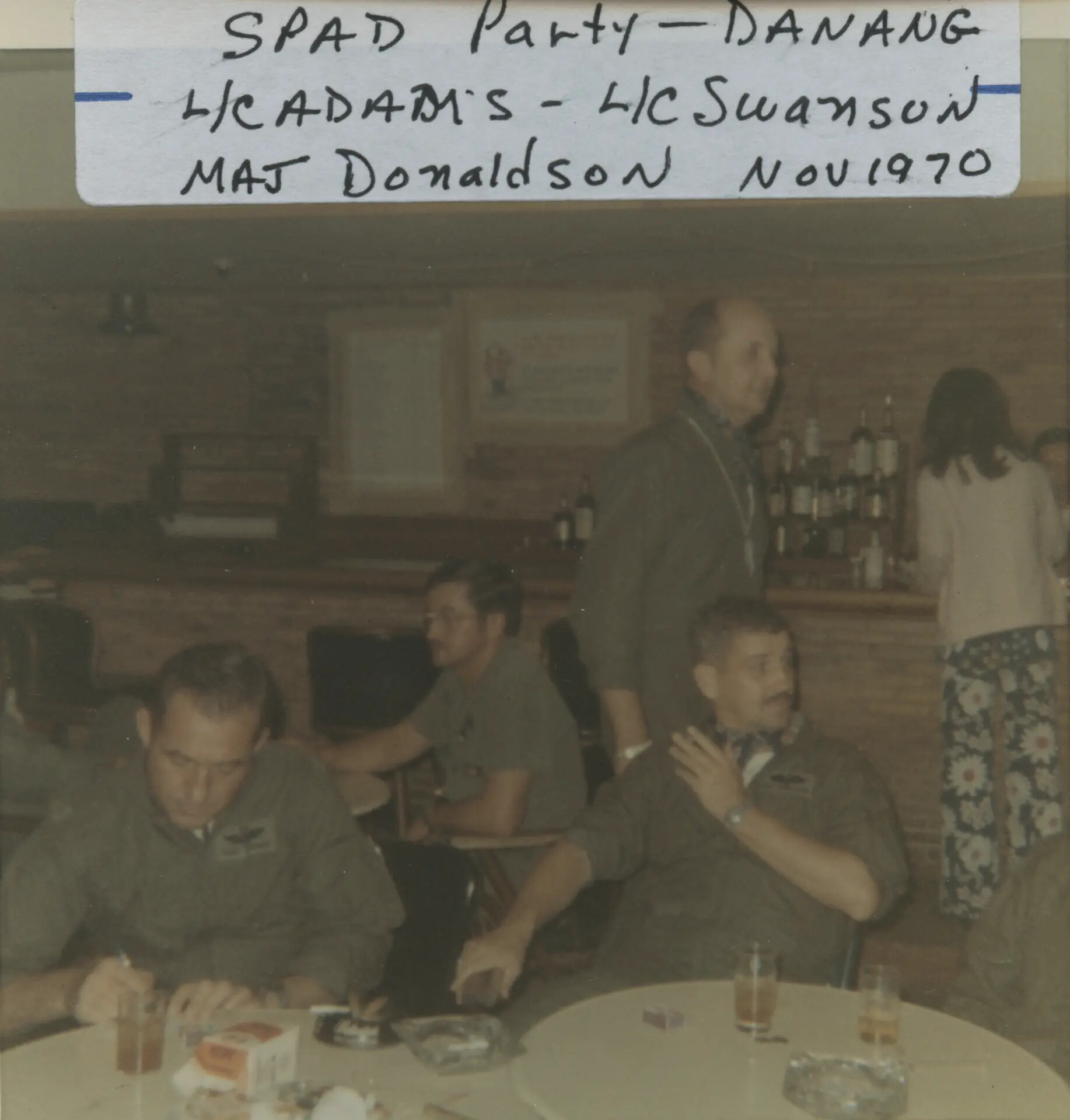 'SPAD Party - Da Nang': USAF A-1 Skyraider Aircrew of OLAA at the Club, November 1970