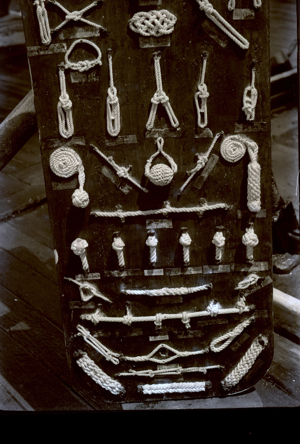 U.S. Navy Seamanship Knot Board Display, 1930s China Station