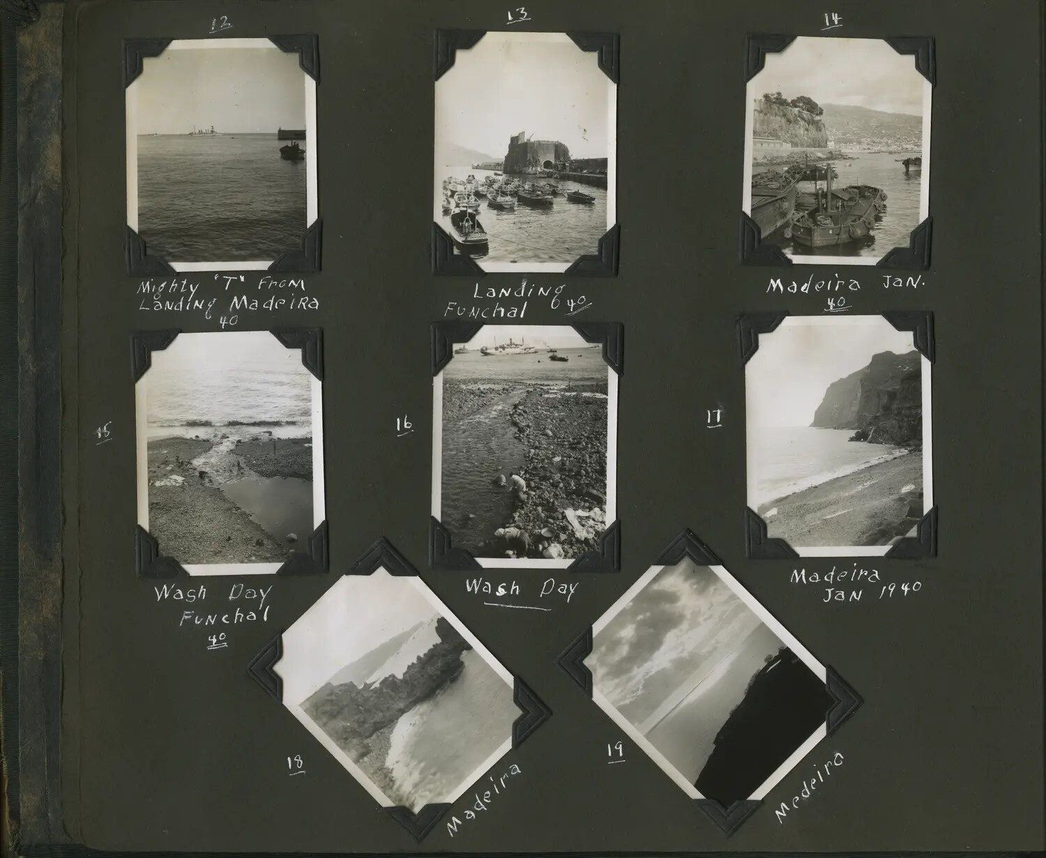 Album Page: USS Trenton (CL-11) Sailor's Scrapbook, Funchal, Madeira, January 1940