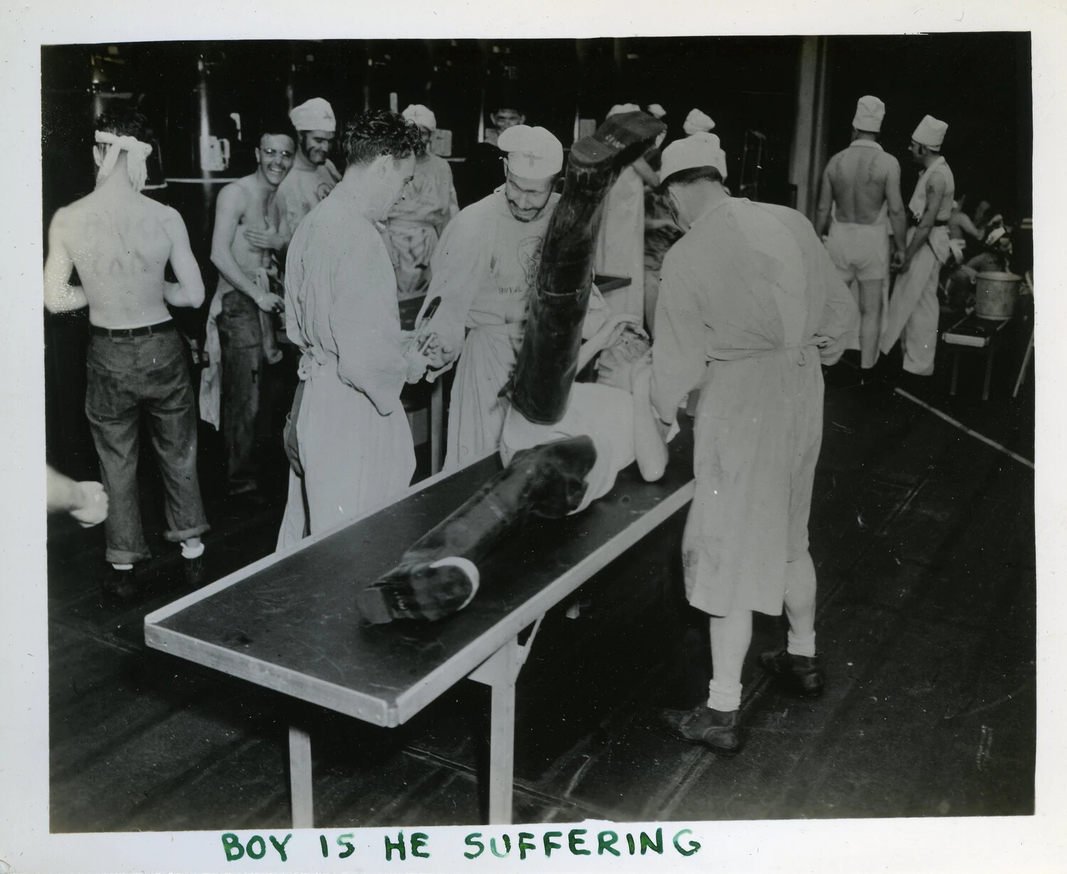Sailors Engage in Shipboard Hazing Ritual Aboard USS Franklin D. Roosevelt (CVB-42)