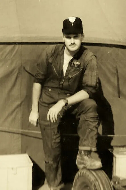 Portrait of Kurt Wilbrecht, U.S. Air Force Pilot, Vietnam-Era Field Encampment