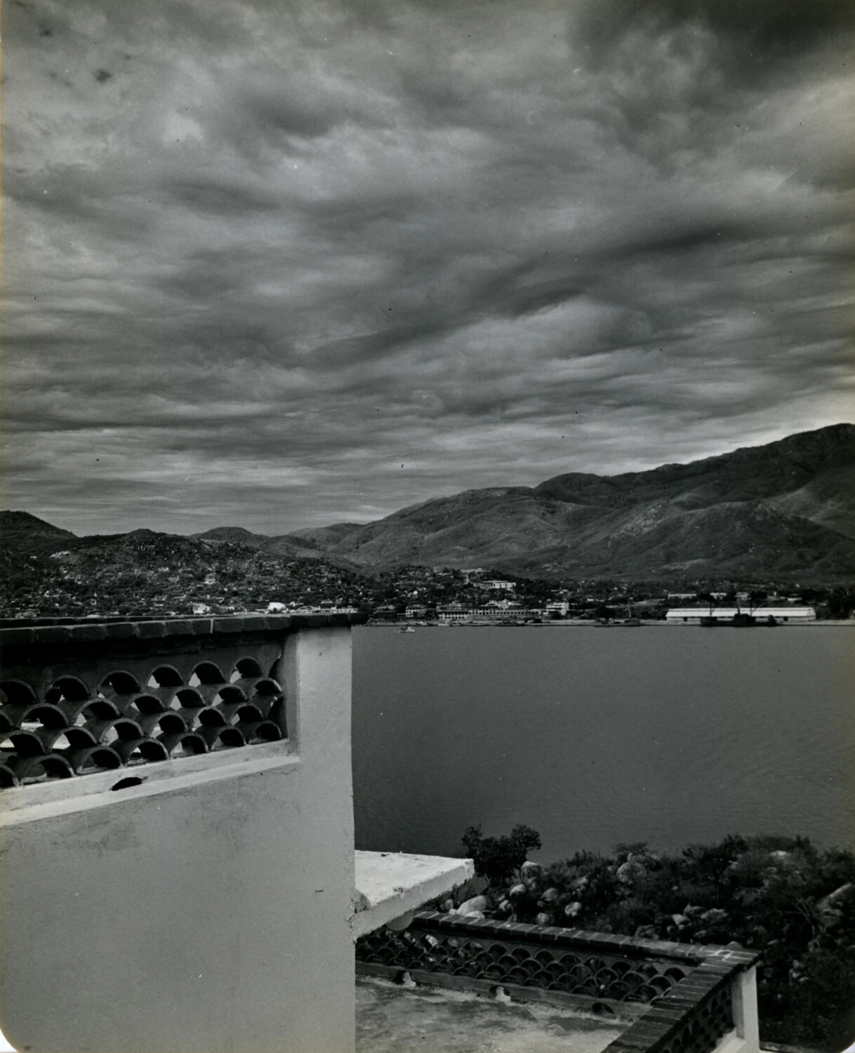 Dramatic Sky Over the Bay, Wainwright Travel Album, circa 1949