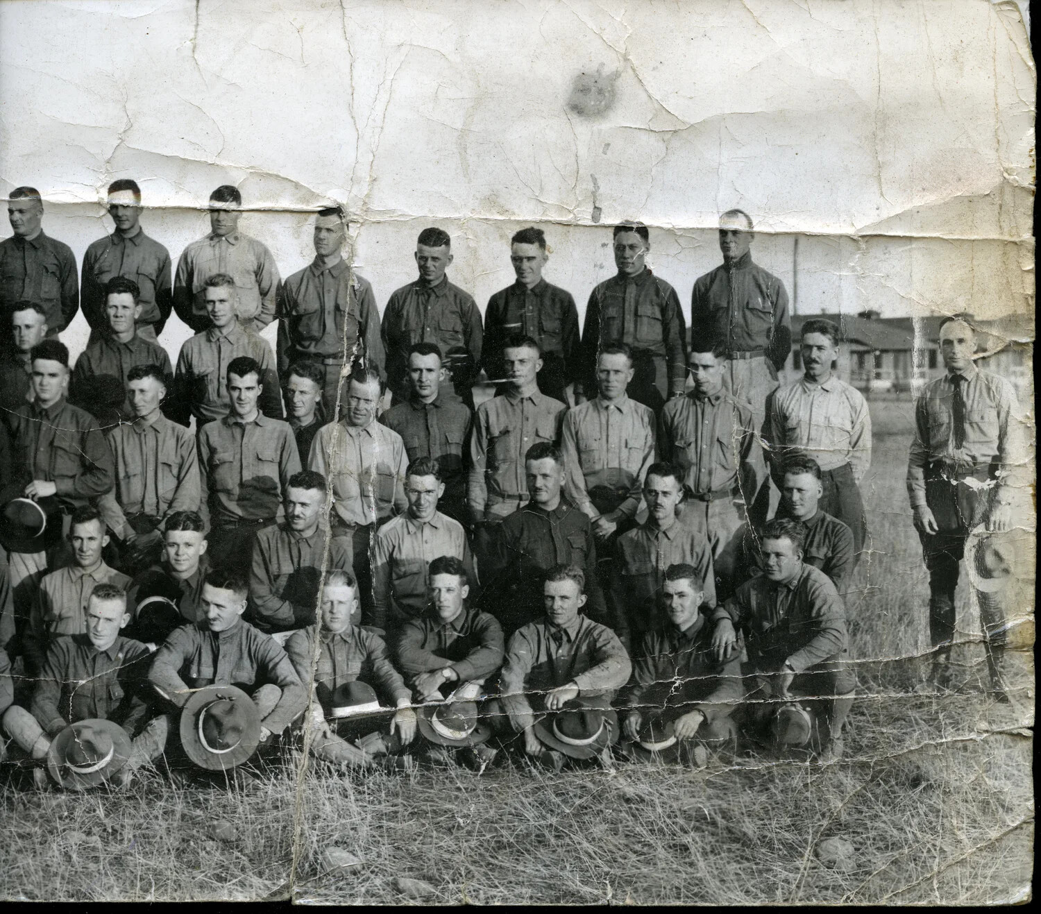 Group Portrait of a U.S. Army Air Service Unit in Shirt-Sleeve Order, Mather Field, California, ca. 1918