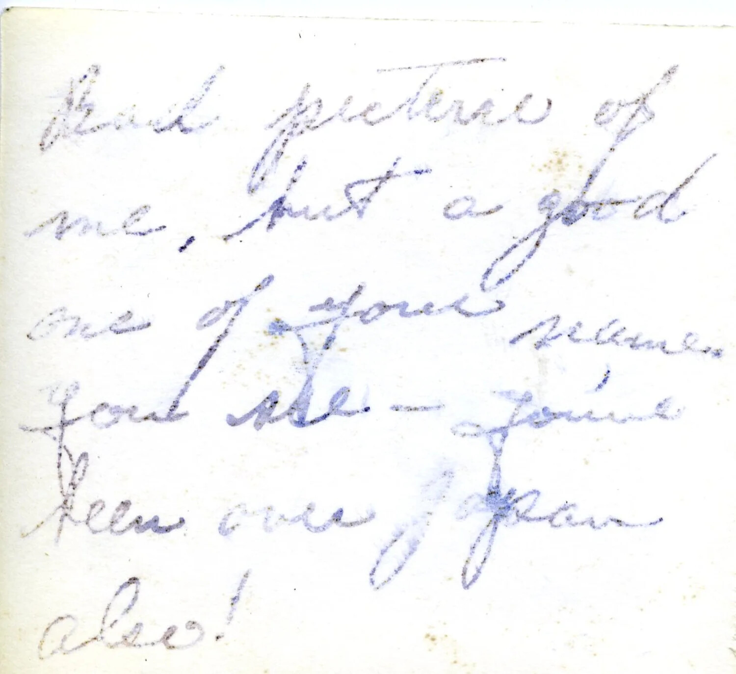 Handwritten Note Referencing Photographs, WWII Photo Album Ephemera