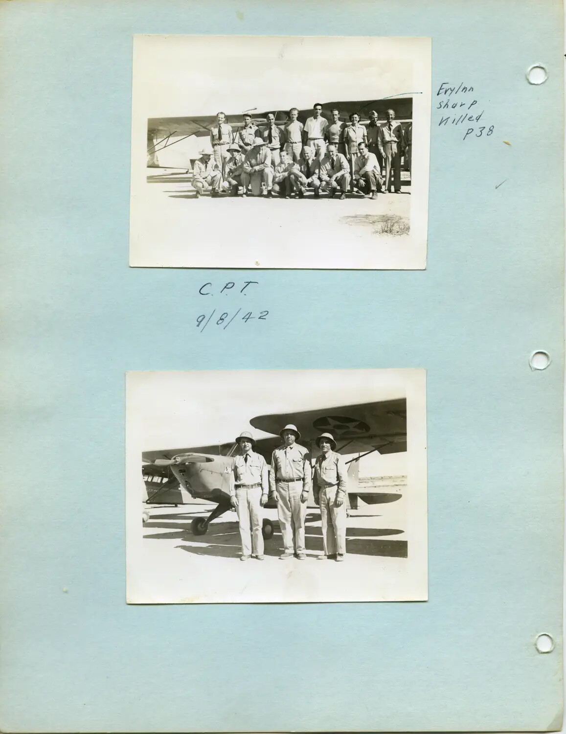 Civilian Pilot Training (C.P.T.) Class Photographs, September 8, 1942, McAleer Collection
