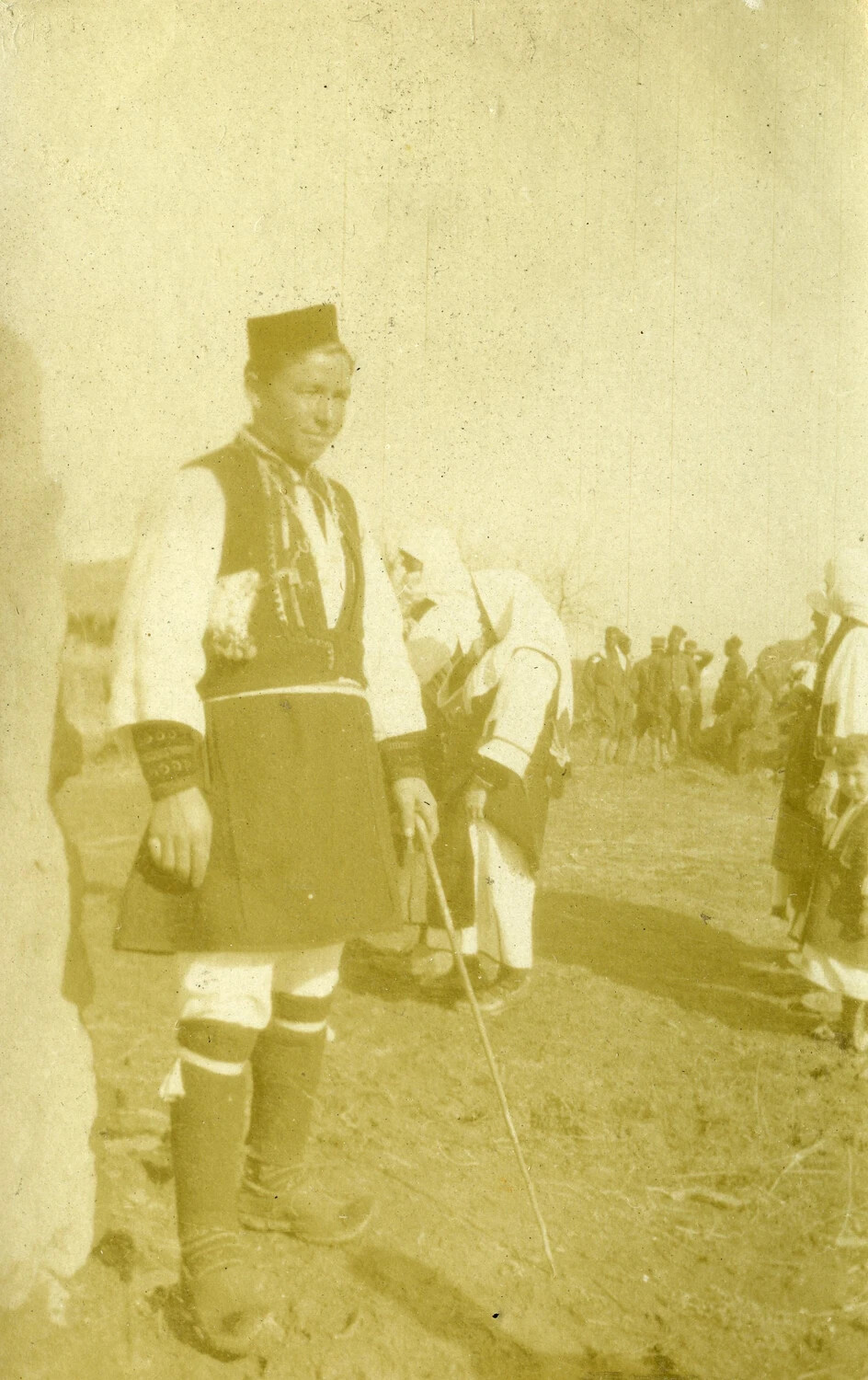 Portrait of a Man in Balkan Traditional Costume, WWI French Aviator's Personal Photograph Album