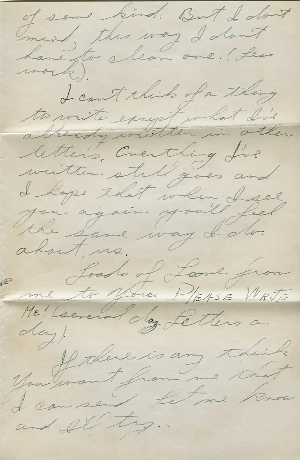 Handwritten Wartime Letter, 'Moon' Correspondence Collection