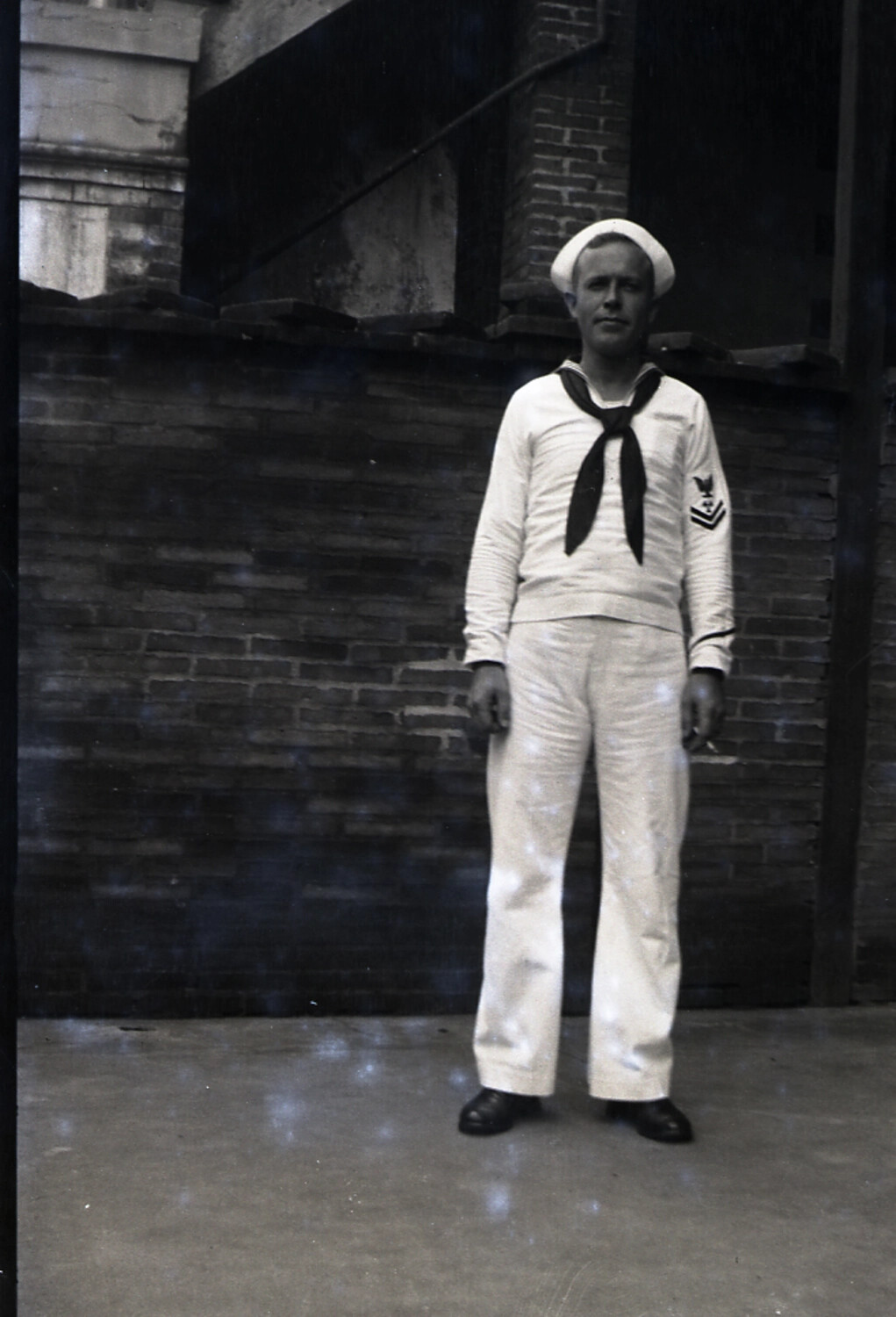 U.S. Navy Petty Officer in Dress Whites, China Station, c. 1930s