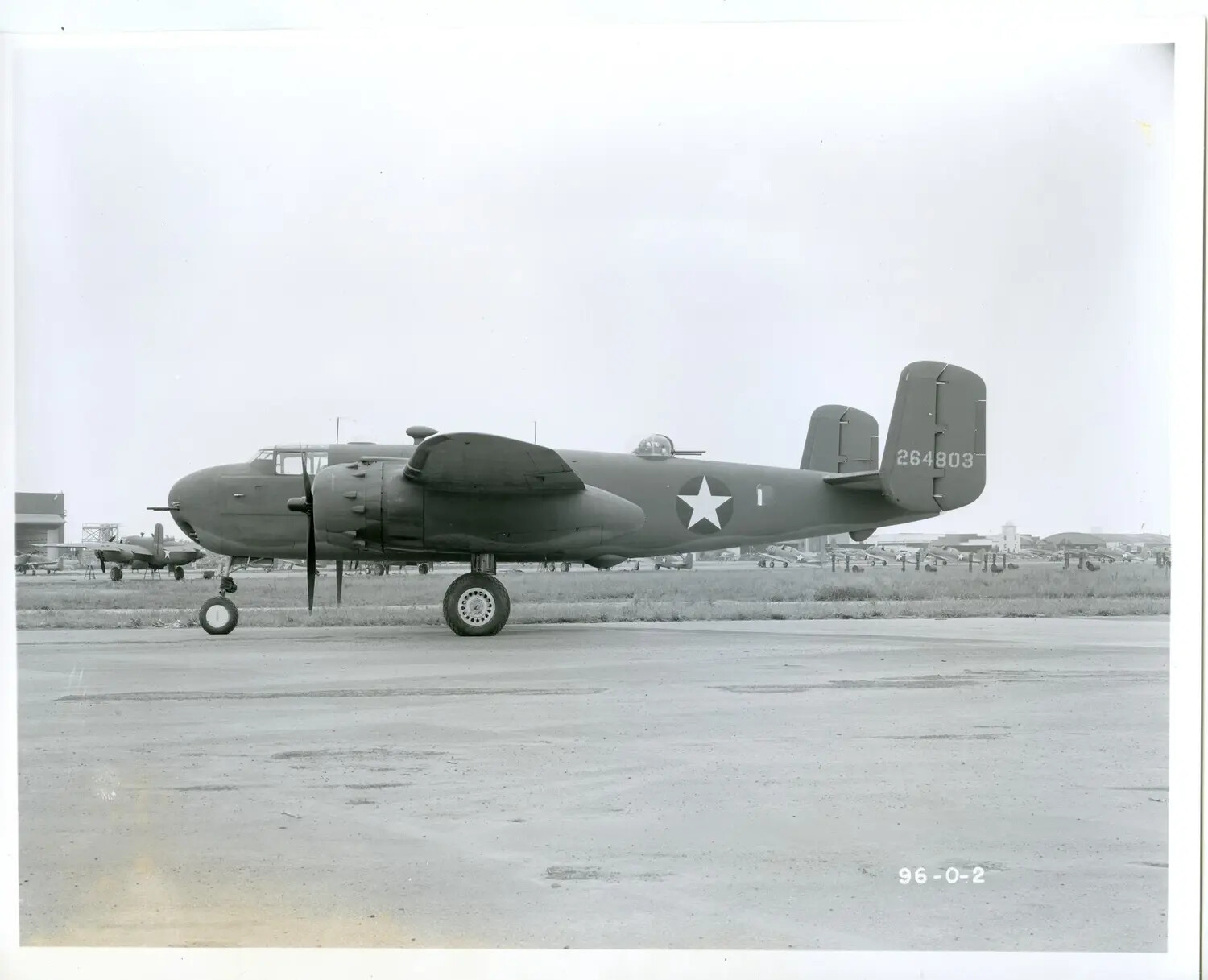 North American B-25 Mitchell Medium Bomber on Airfield Ramp, Tail No. 264803